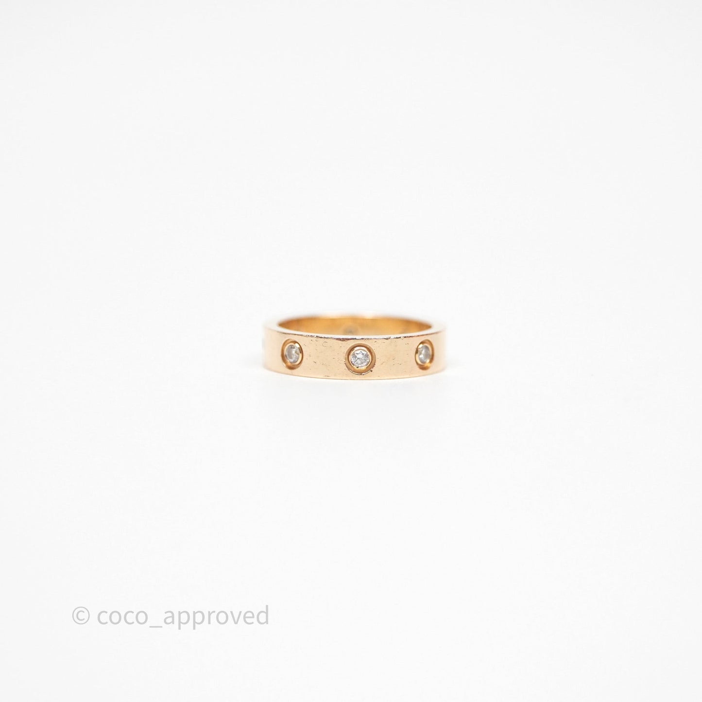 Cartier Love Ring Small Model Diamond Rose Gold