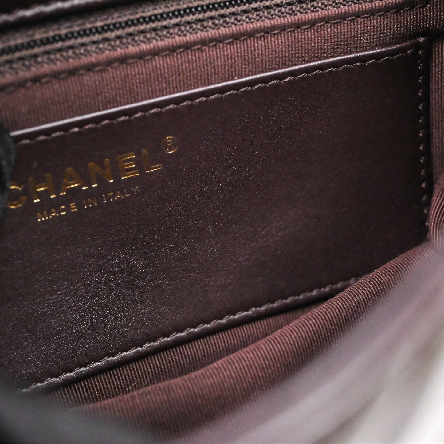 Chanel Small All Slide Adjustable Chain Flap Bag Dark Brown Lambskin Aged Gold Hardware