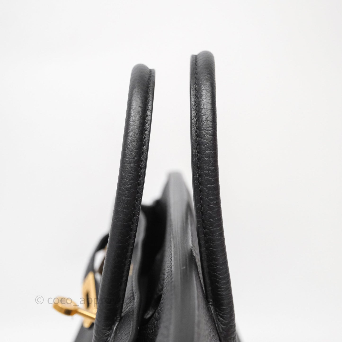 Hermes Birkin 25 Black Noir 89 Togo Gold Hardware