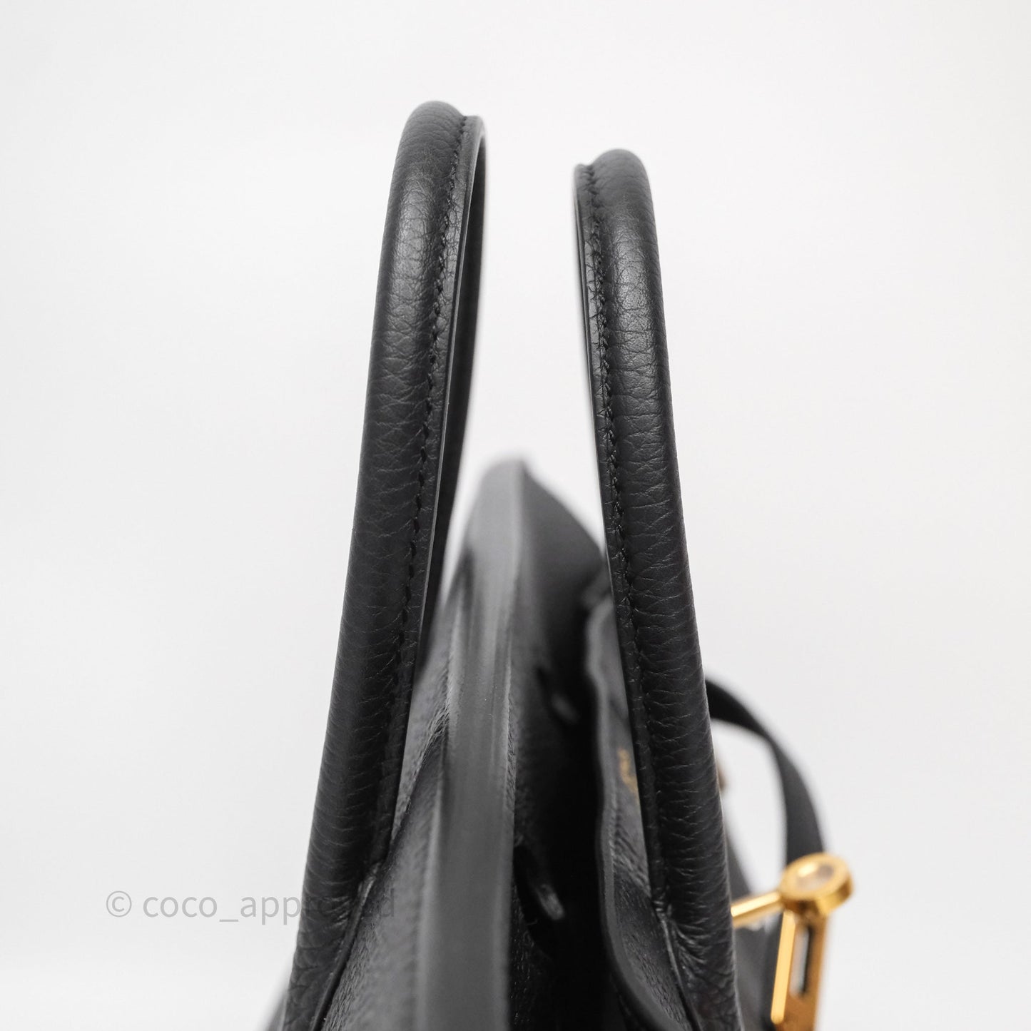 Hermes Birkin 25 Black Noir 89 Togo Gold Hardware