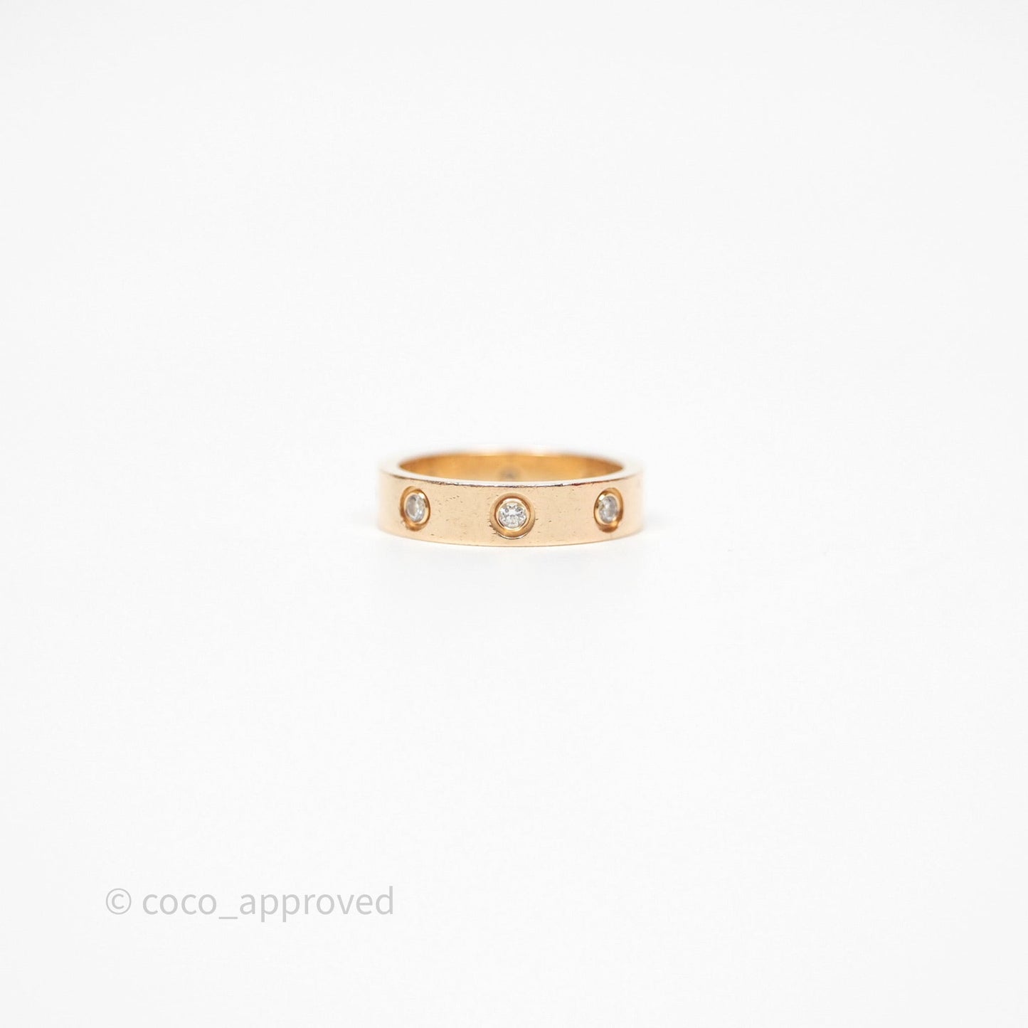 Cartier Love Ring Small Model Diamond Rose Gold