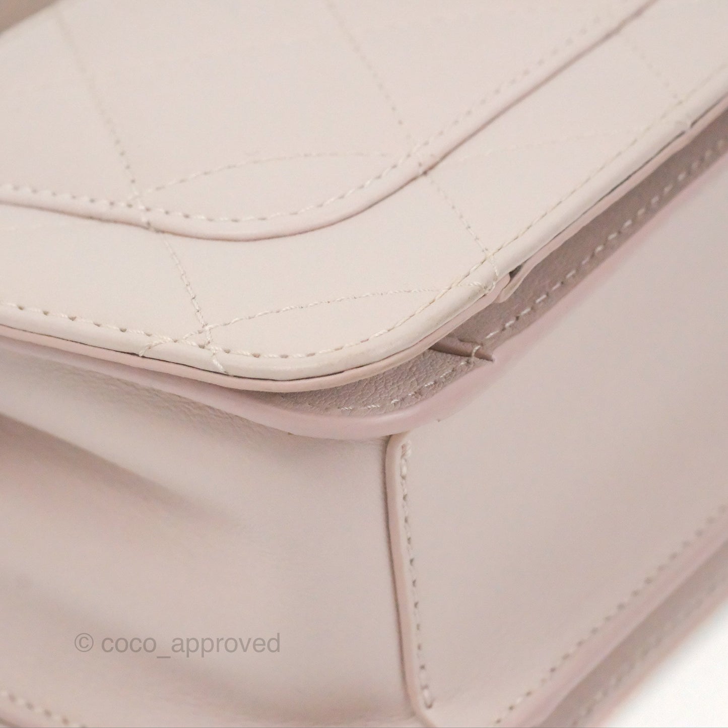 Chanel Small Coco Lady Quilted Flap Bag With Top Handle Light Pink Calfskin Gold Hardware