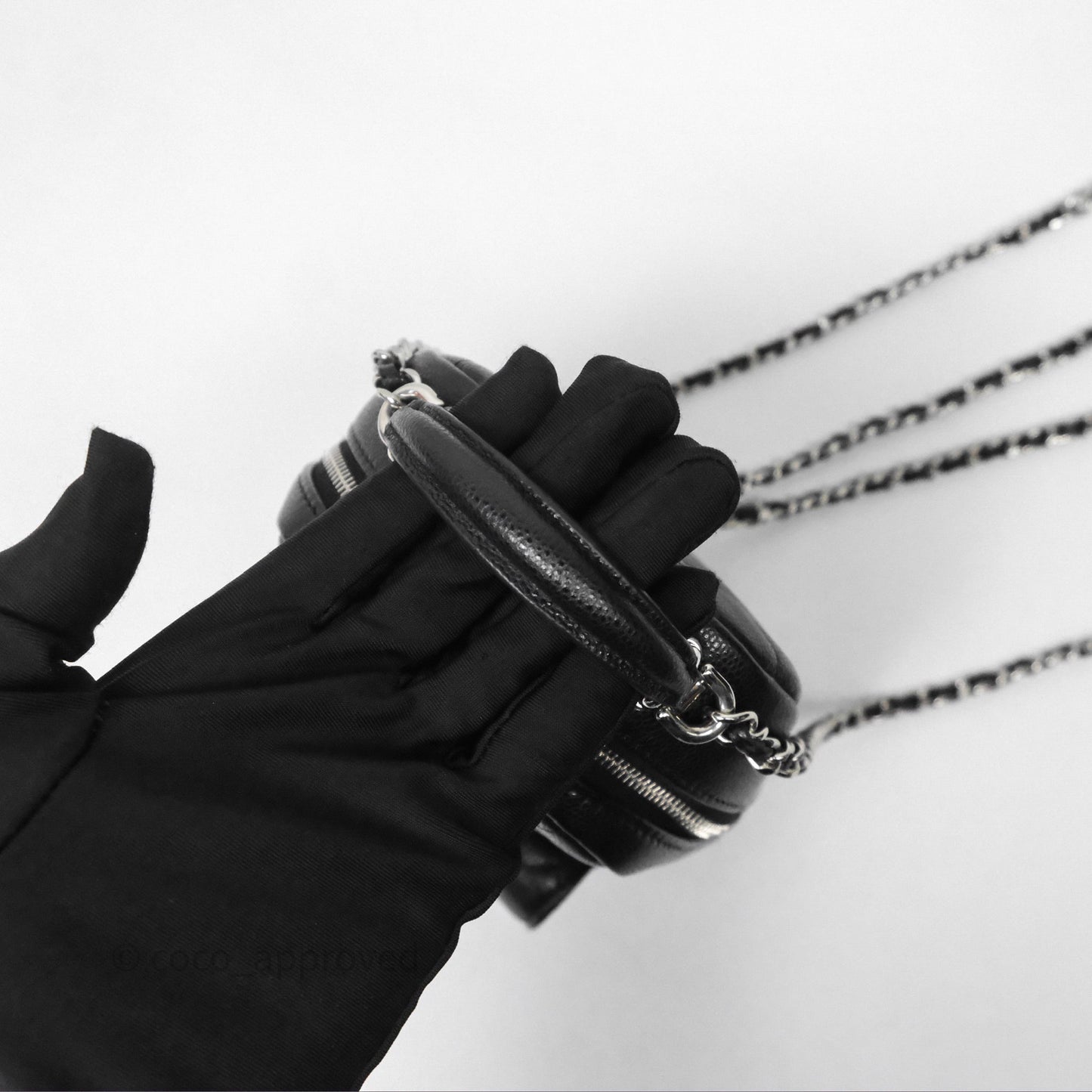 Chanel Classic Mini Backpack Black Caviar Silver Hardware