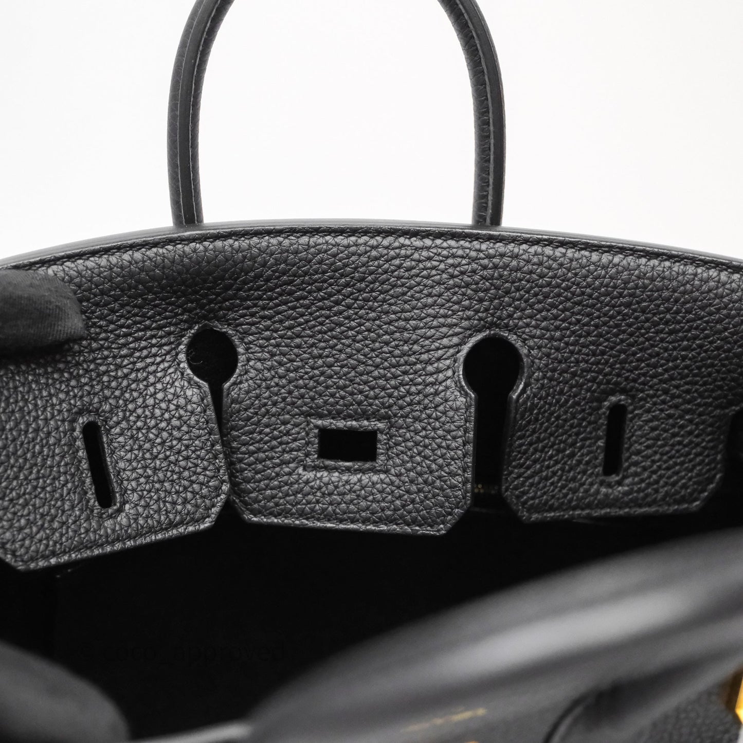 Hermes Birkin 25 Black Noir 89 Togo Gold Hardware