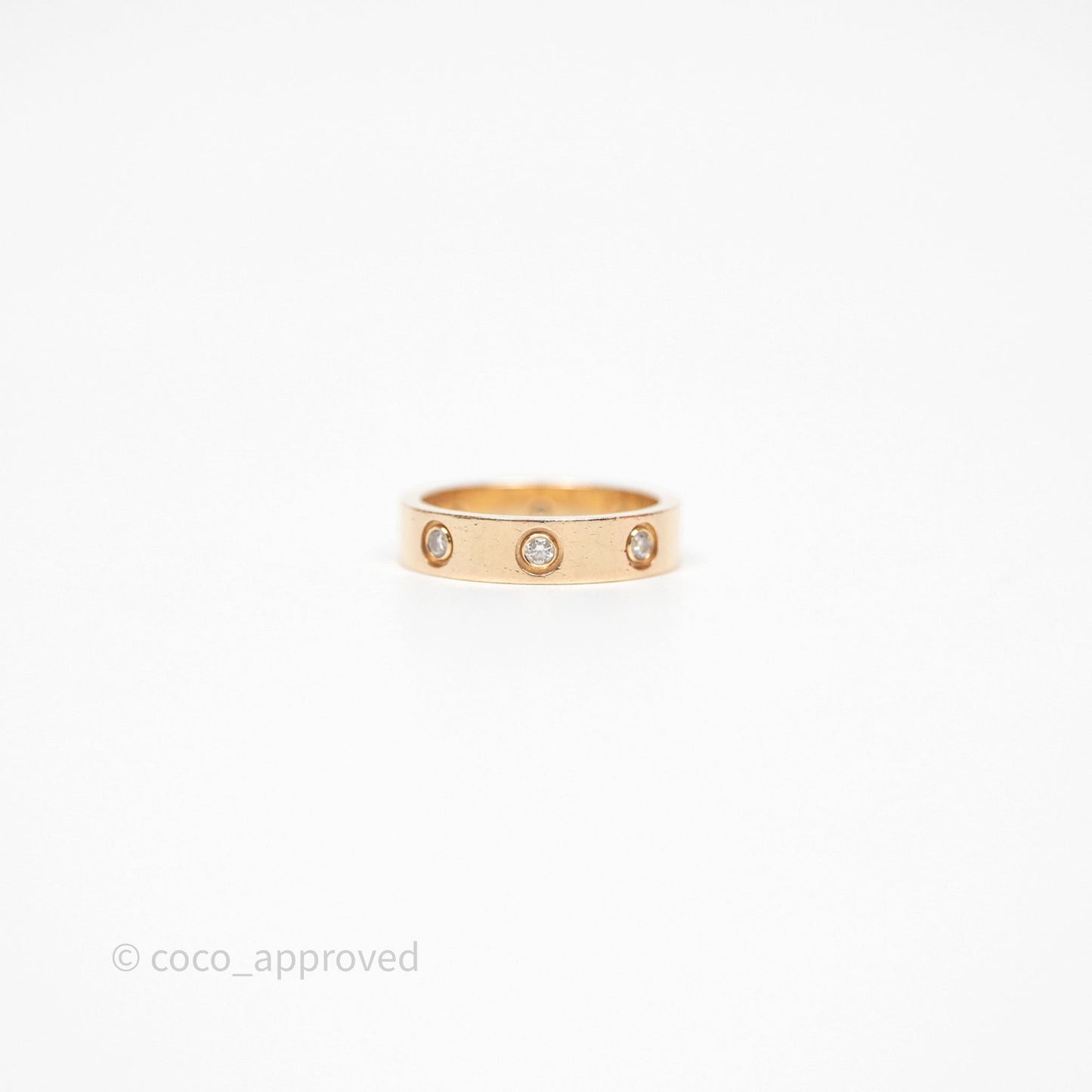 Cartier Love Ring Small Model Diamond Rose Gold