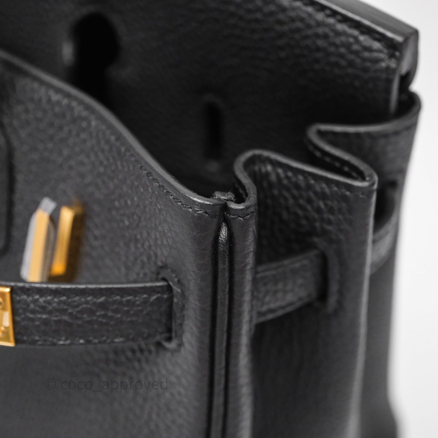 Hermes Birkin 25 Black Noir 89 Togo Gold Hardware