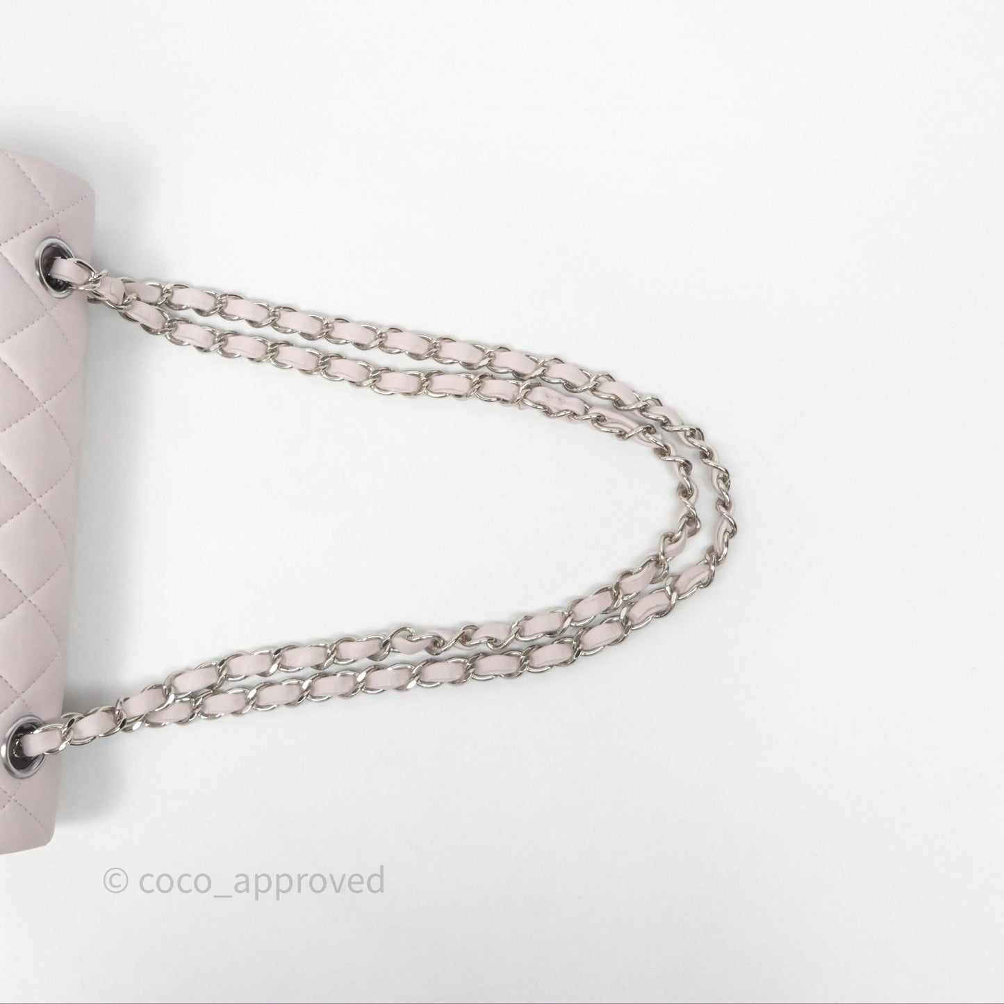 Chanel Small Classic Quilted Flap Lilac Lambskin Silver Hardware