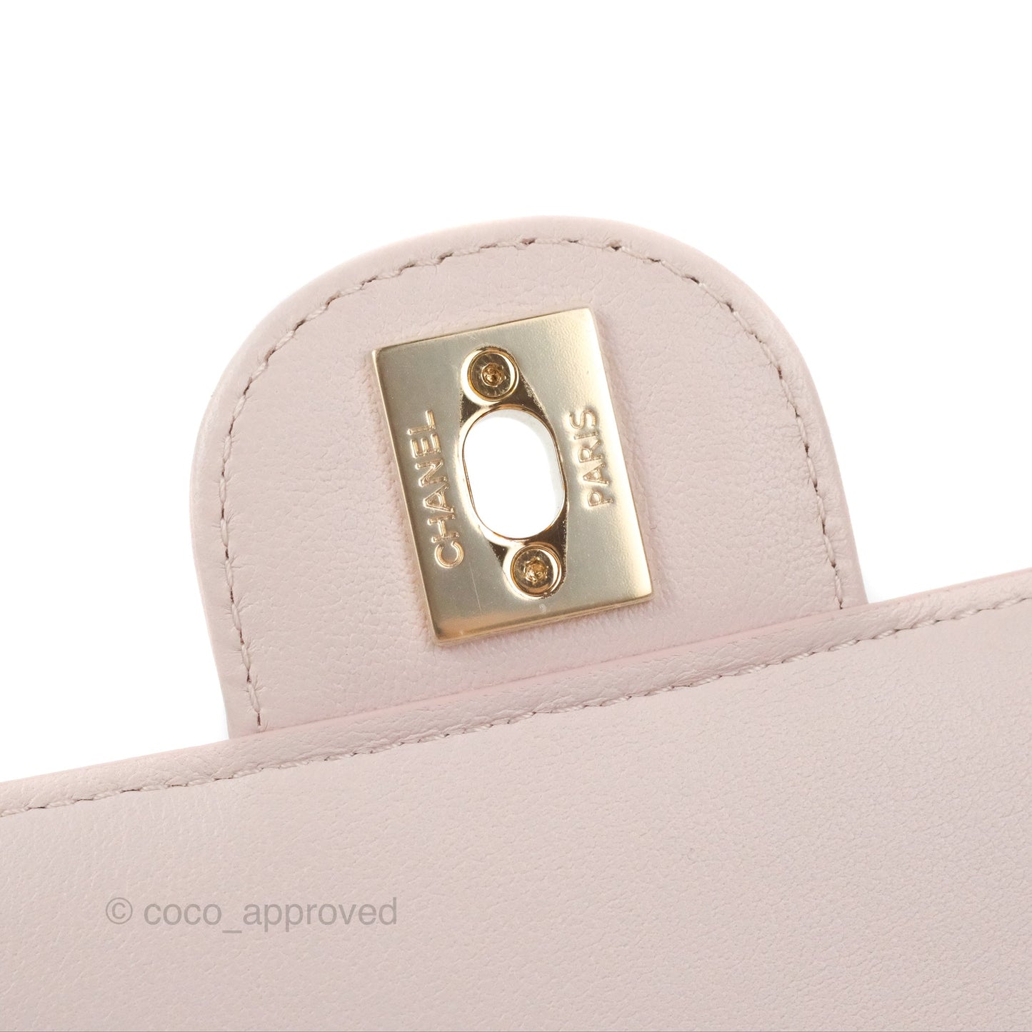 Chanel Small Coco Lady Quilted Flap Bag With Top Handle Light Pink Calfskin Gold Hardware