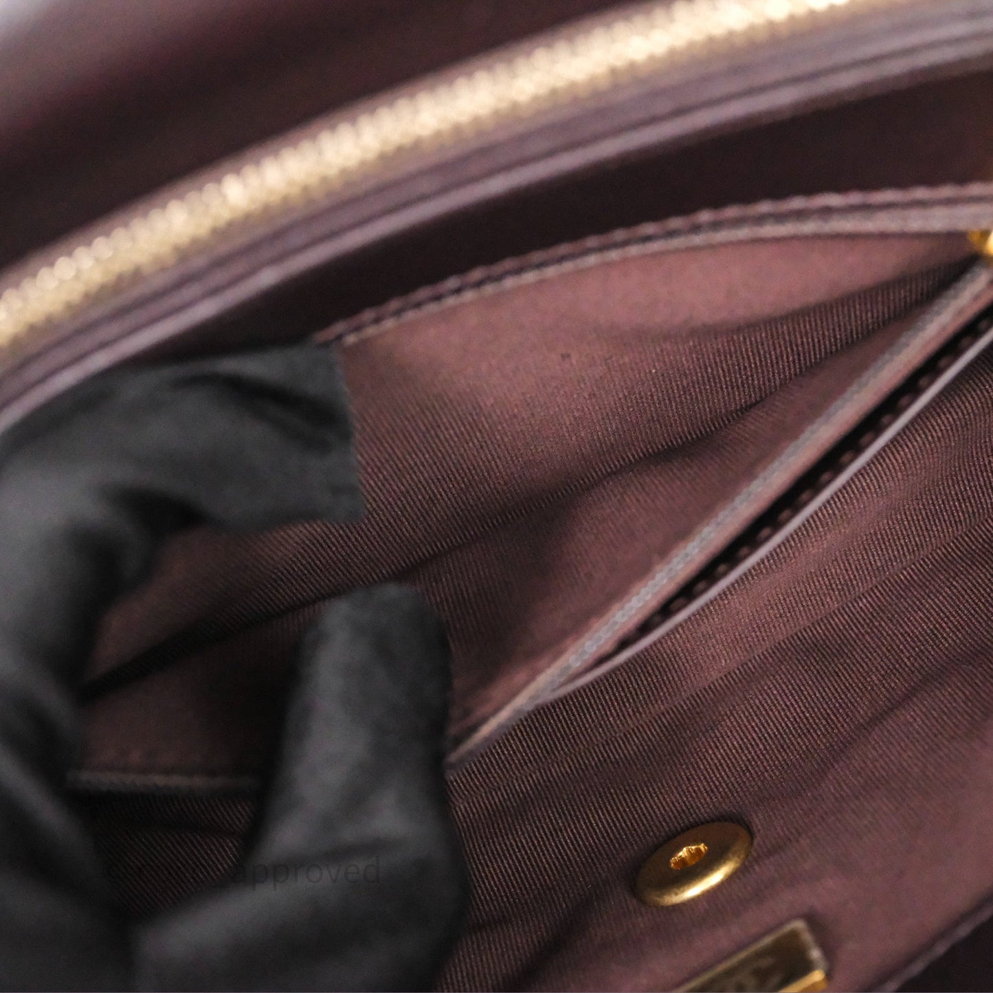 Chanel Small All Slide Adjustable Chain Flap Bag Dark Brown Lambskin Aged Gold Hardware