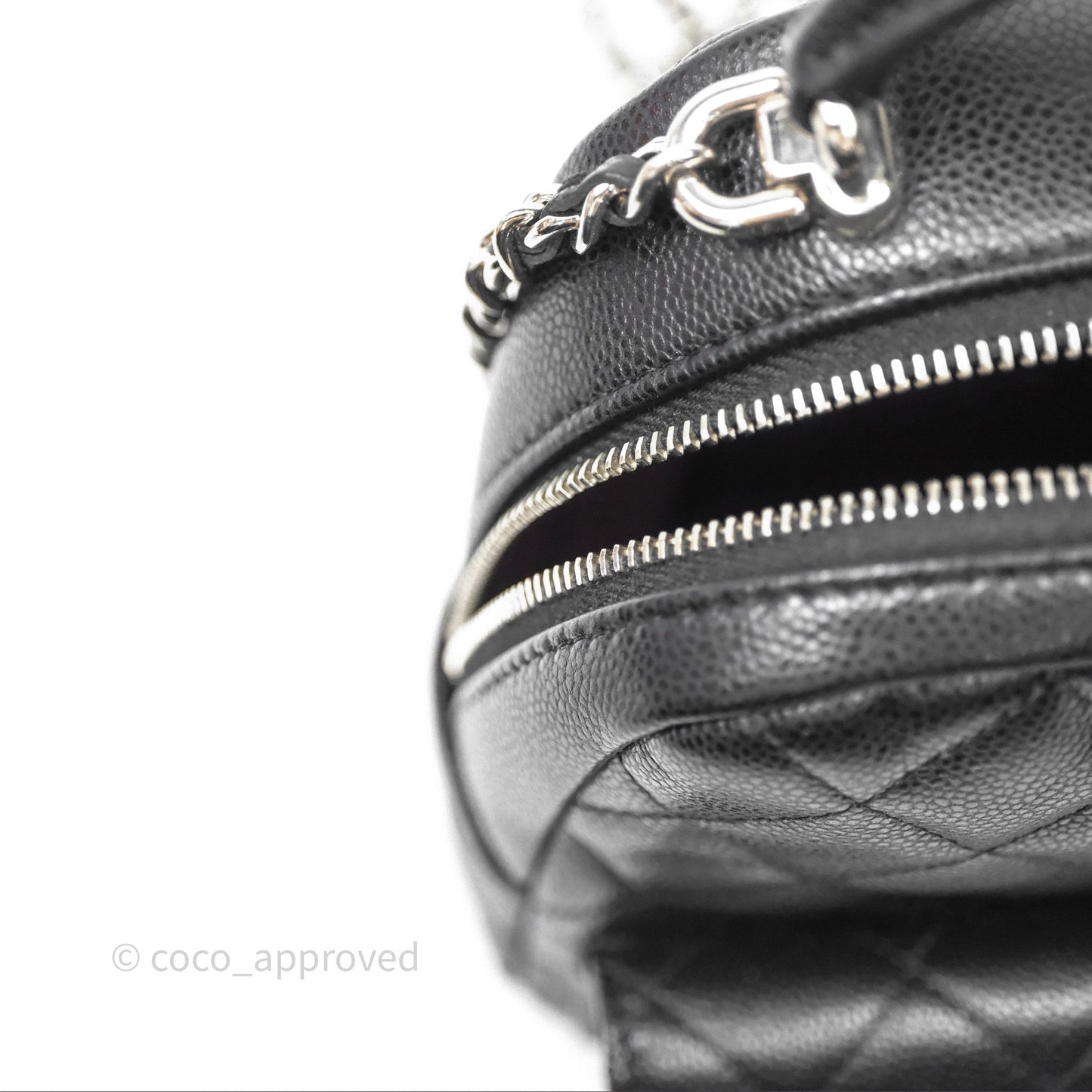 Chanel Classic Mini Backpack Black Caviar Silver Hardware