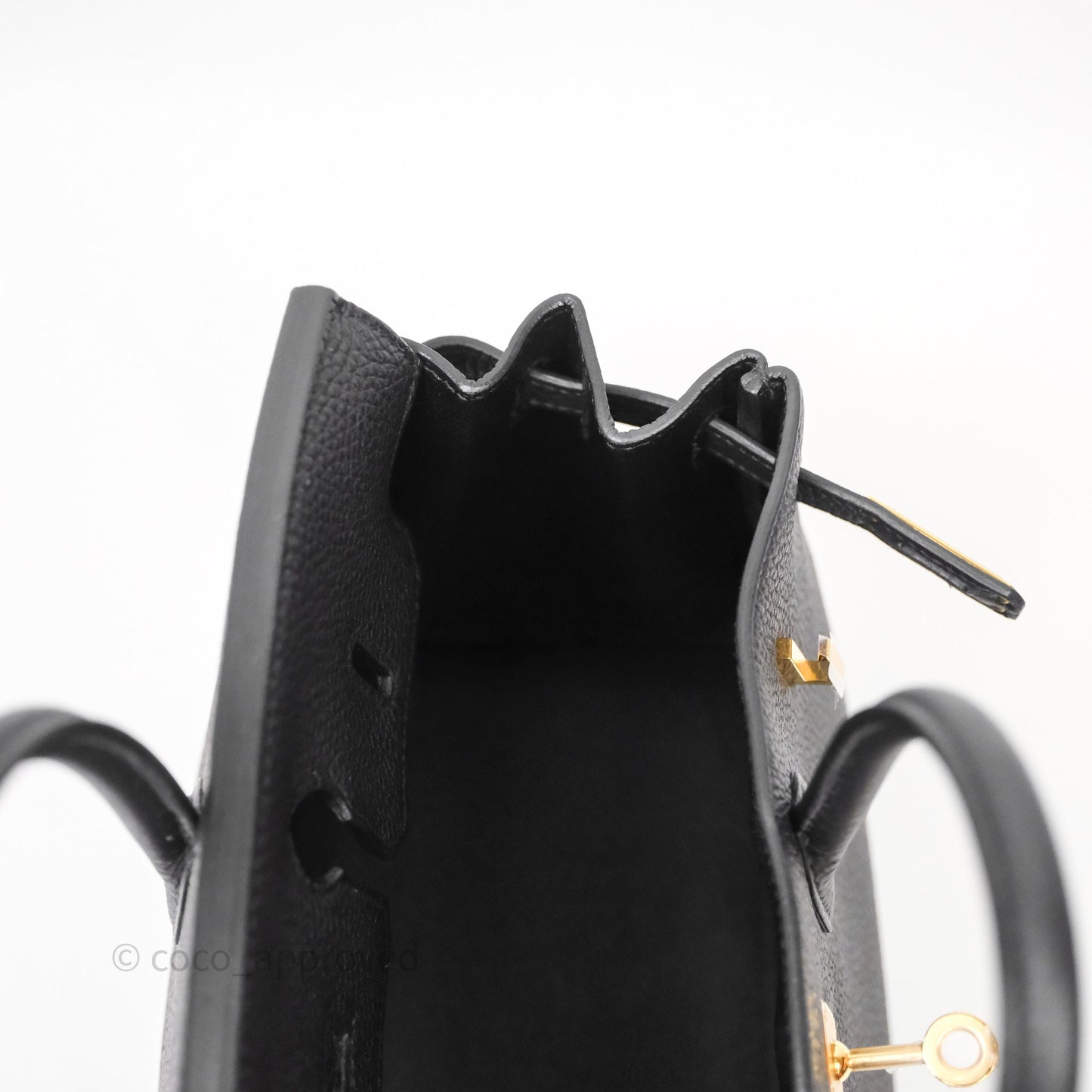 Hermes Birkin 25 Black Noir 89 Togo Gold Hardware