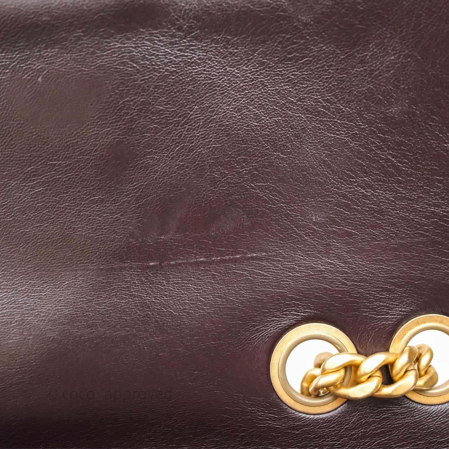 Chanel Small All Slide Adjustable Chain Flap Bag Dark Brown Lambskin Aged Gold Hardware