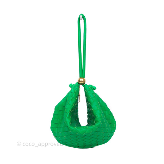 Bottega Veneta Medium Turn Pouch Nappa Intrecciato Parakeet Green