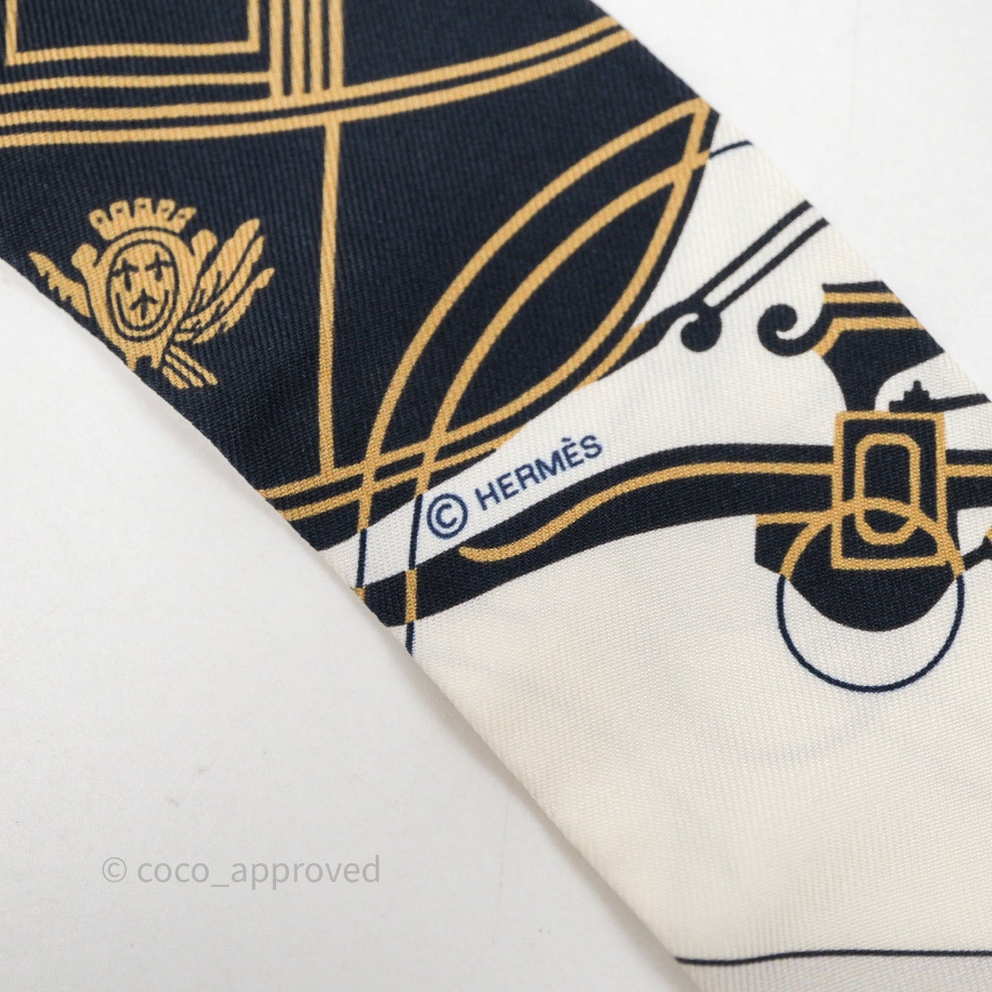 Hermes Ex-Libris Silk Twilly