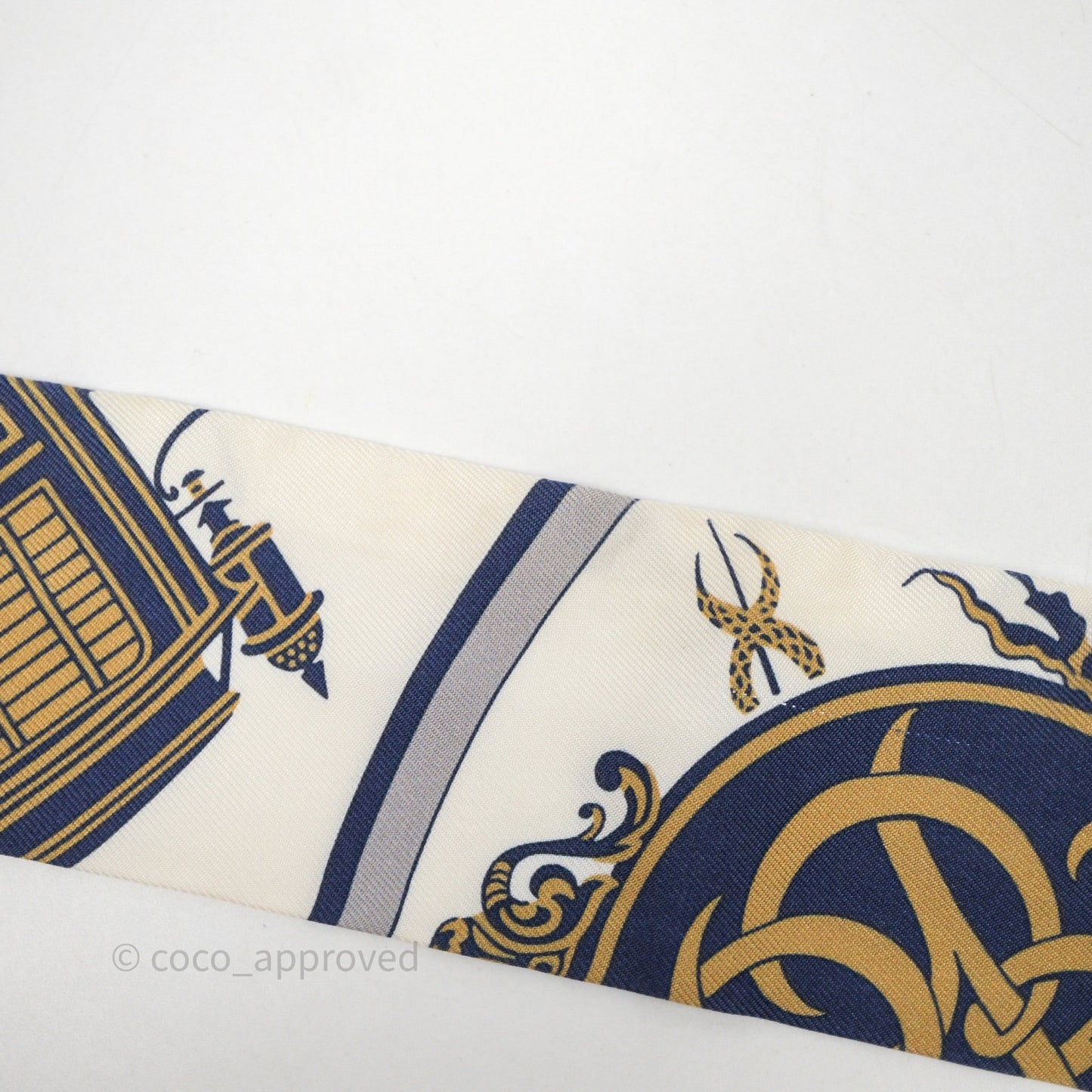 Hermes Ex-Libris Silk Twilly
