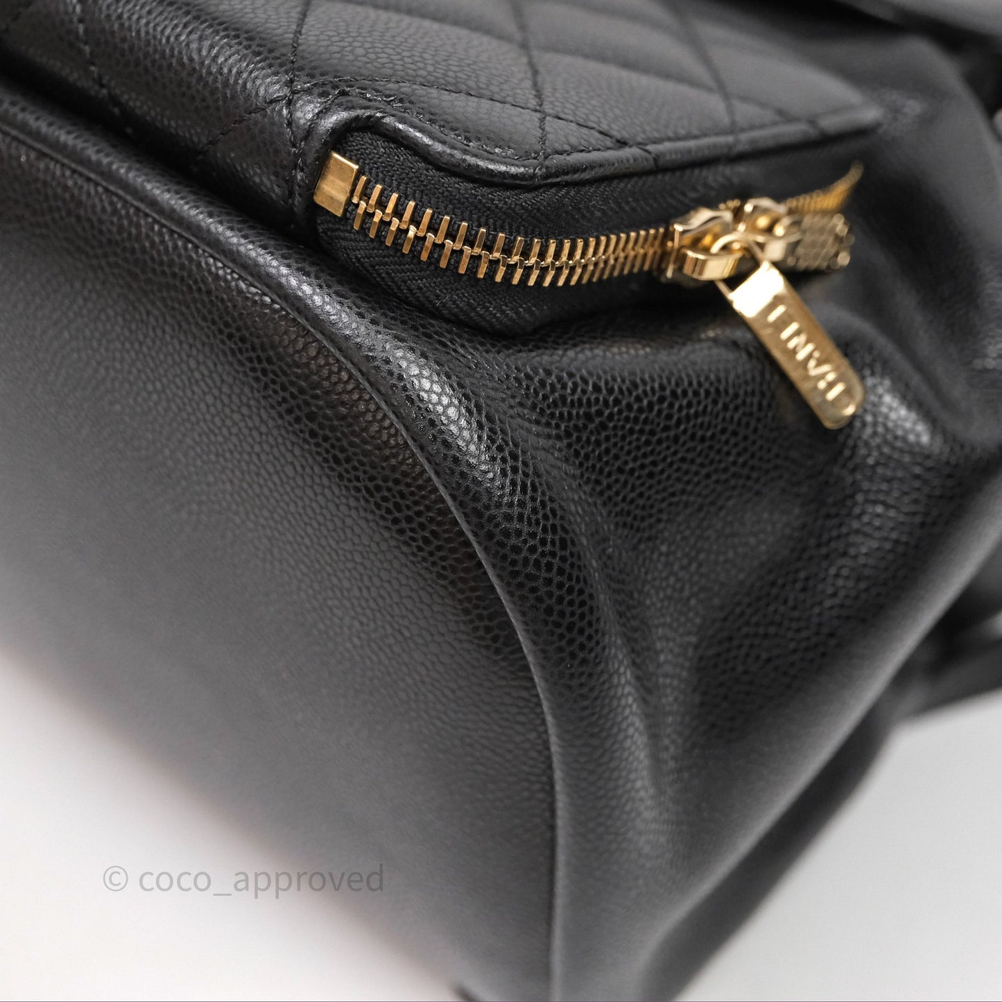 Chanel Quilted Business Affinity Backpack Black Caviar Gold Hardware