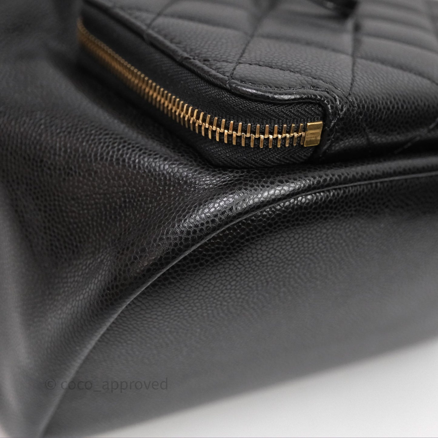Chanel Quilted Business Affinity Backpack Black Caviar Gold Hardware