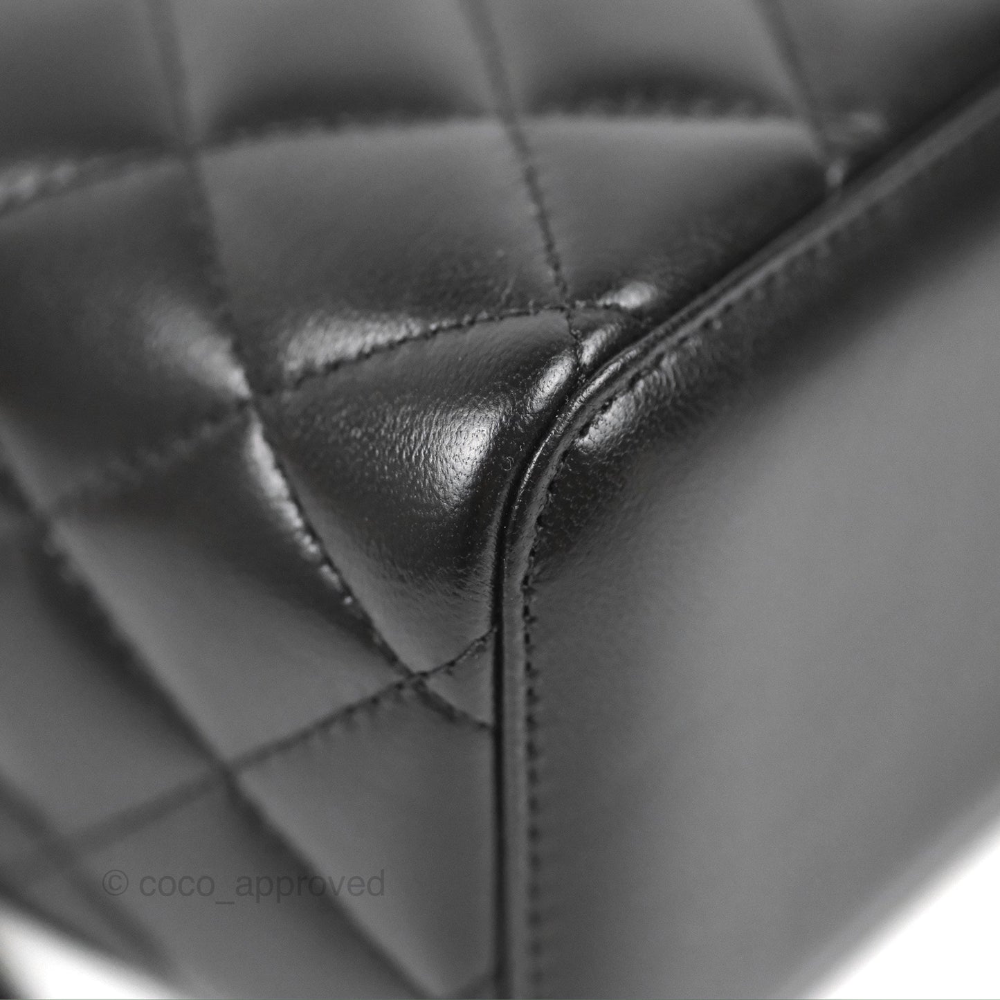 Chanel Vanity Rectangular with Top Handle Black Lambskin Aged Gold Hardware
