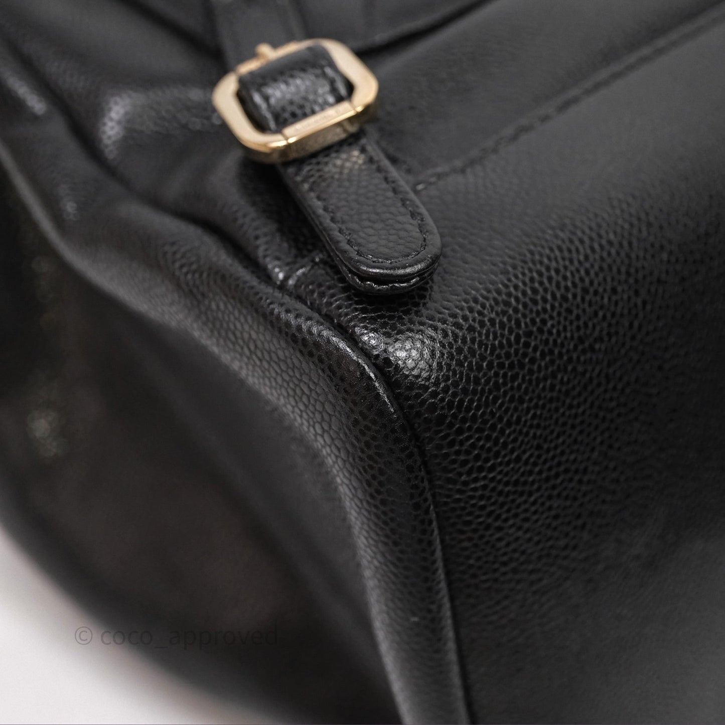 Chanel Quilted Business Affinity Backpack Black Caviar Gold Hardware