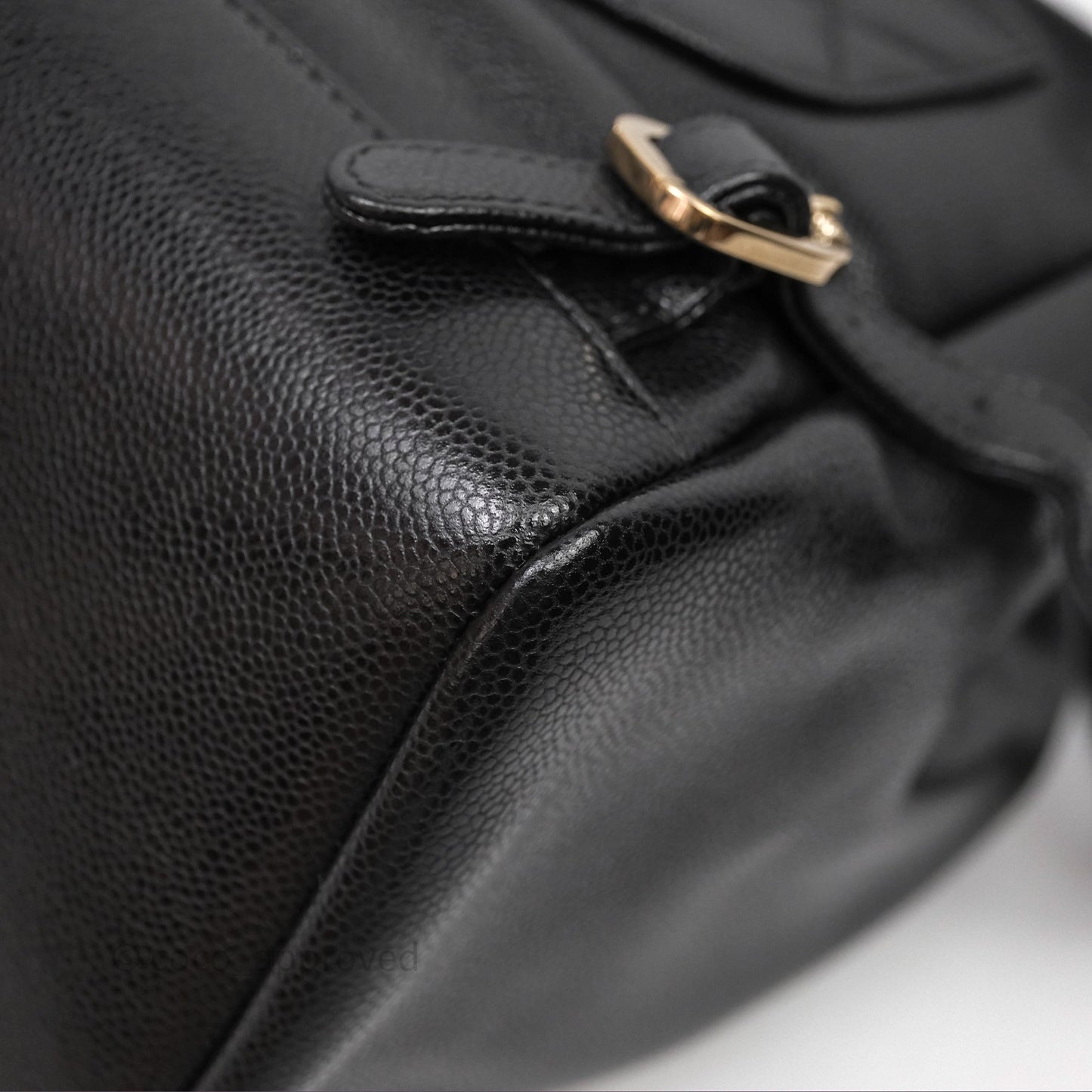 Chanel Quilted Business Affinity Backpack Black Caviar Gold Hardware