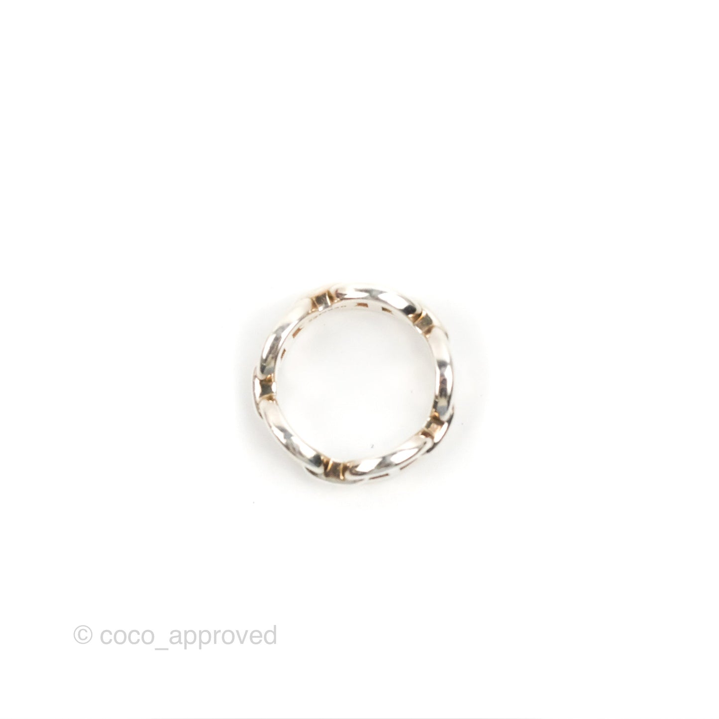 Hermès Sterling Silver PM Chaine d'Ancre Enchainee Band Ring
