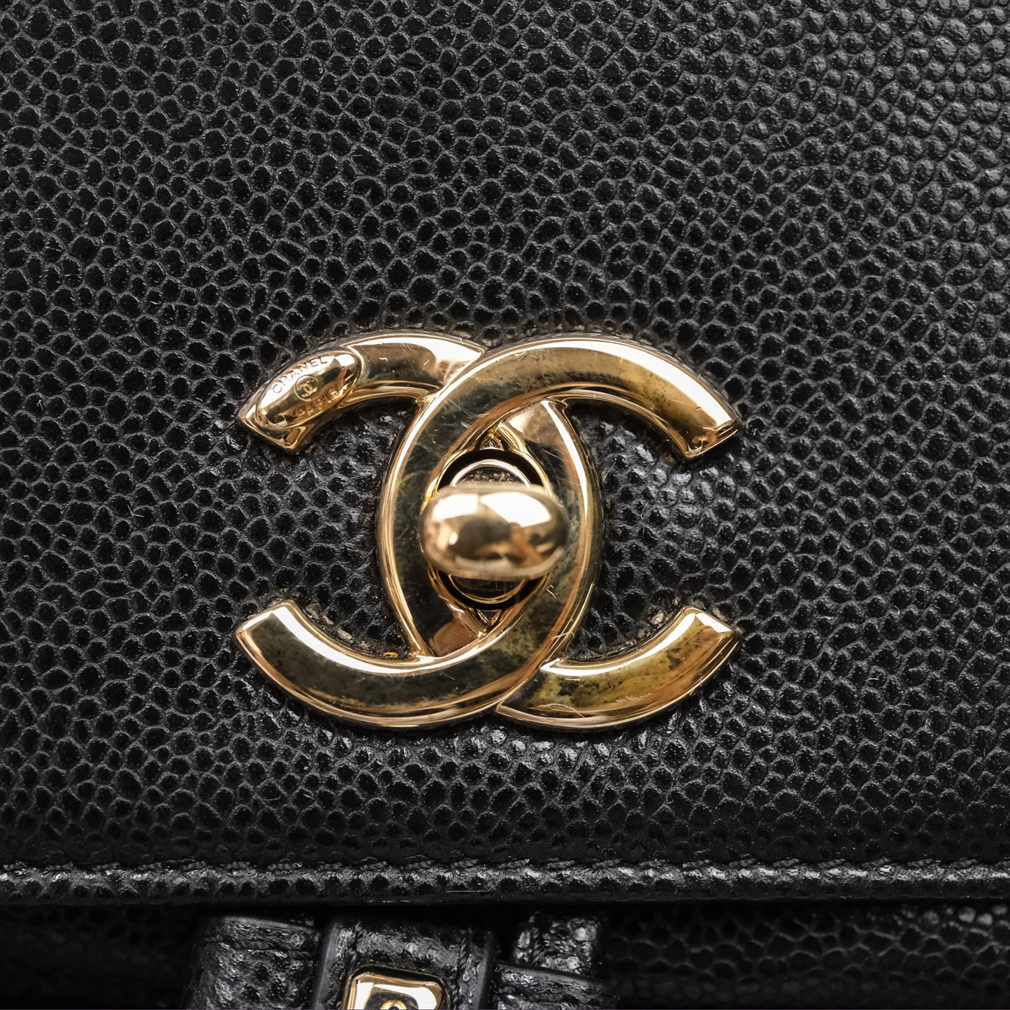 Chanel Quilted Business Affinity Backpack Black Caviar Gold Hardware