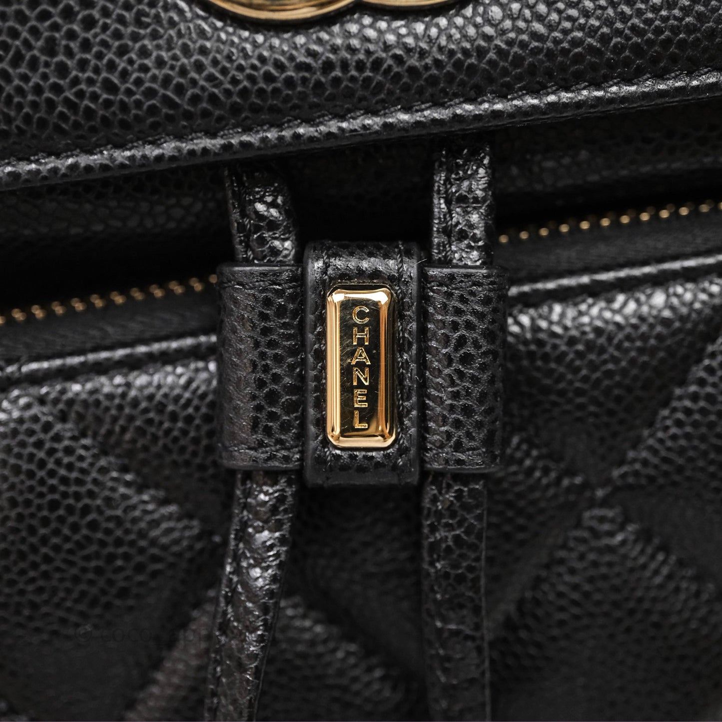 Chanel Quilted Business Affinity Backpack Black Caviar Gold Hardware