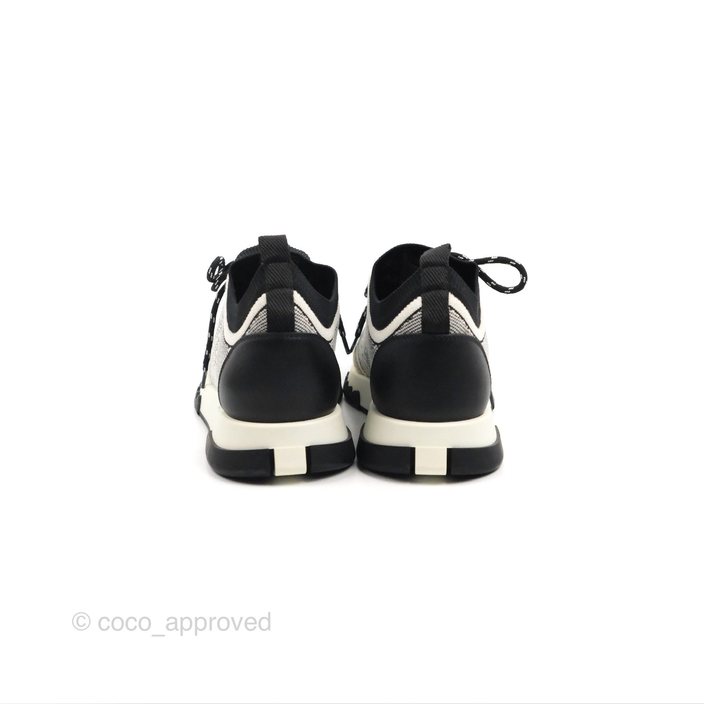 Hermès Addict Sneaker Knit/ Suede Black Size 37.5