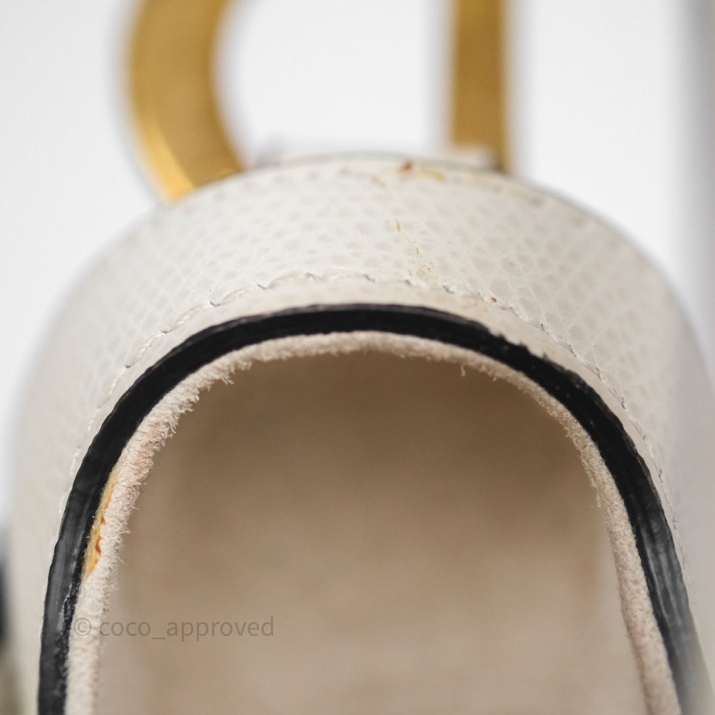 Christian Dior Mini Saddle Bag White Grained Calfskin Gold Hardware