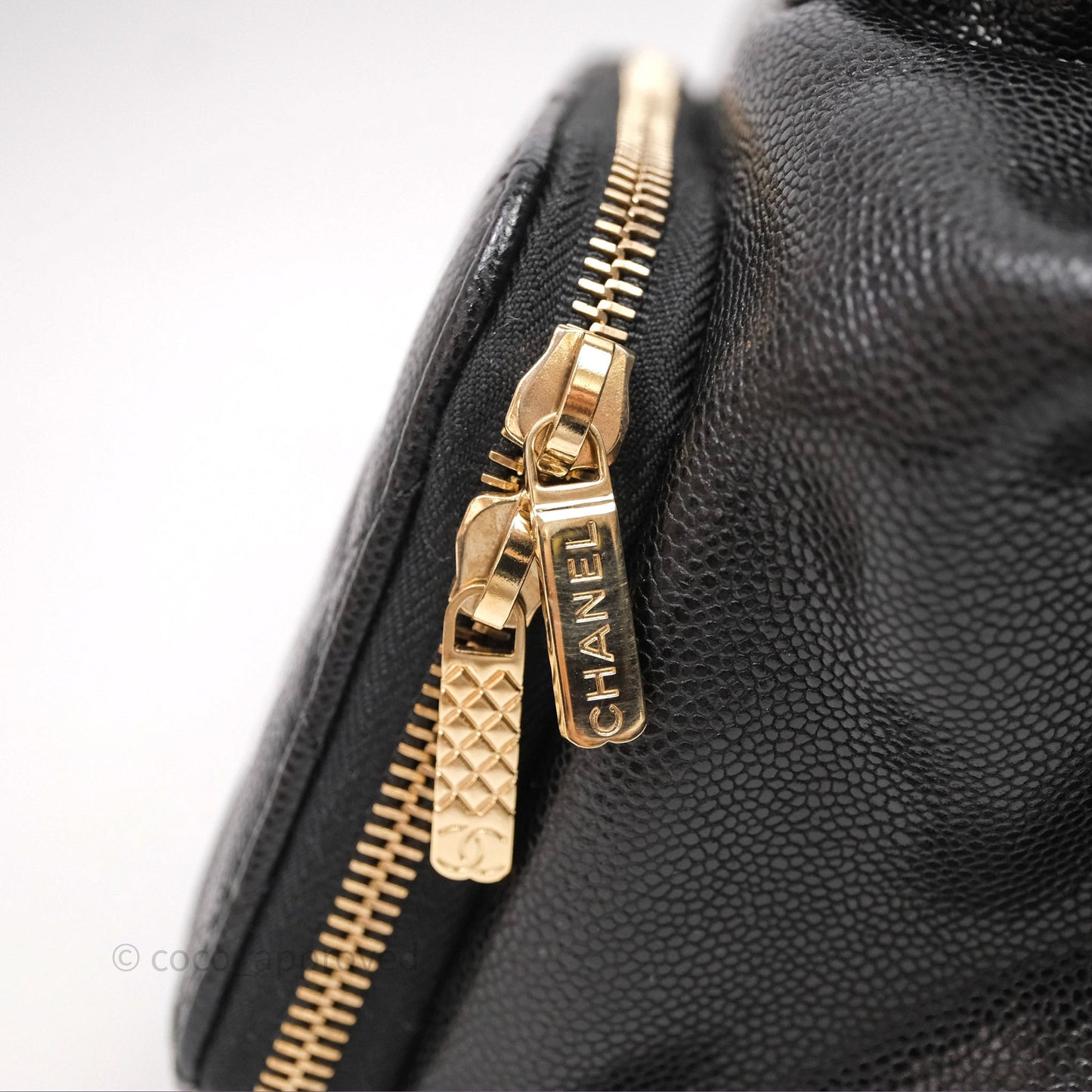 Chanel Quilted Business Affinity Backpack Black Caviar Gold Hardware