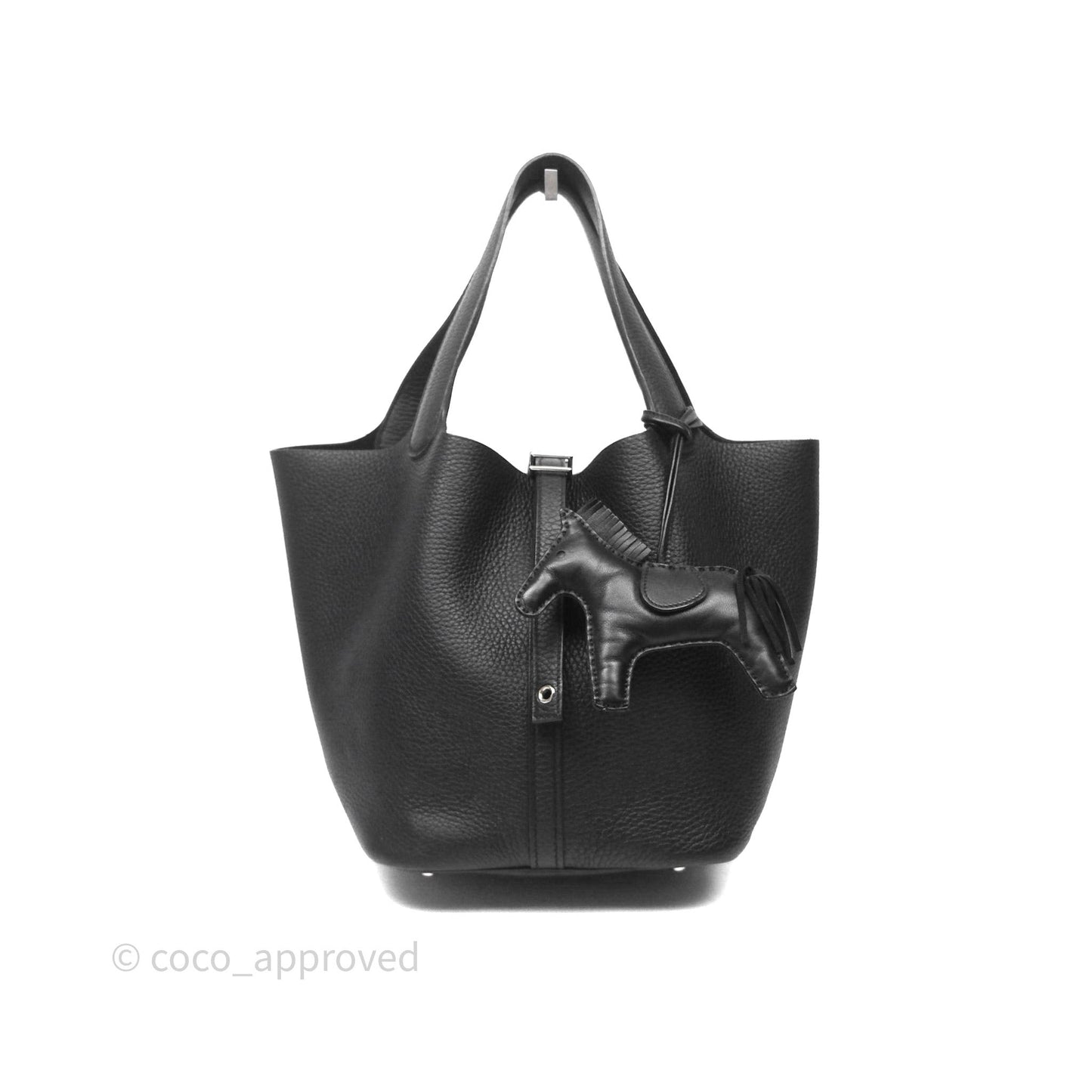 Hermès Picotin 22 Black Noir 89 Clemence Palladium Hardware