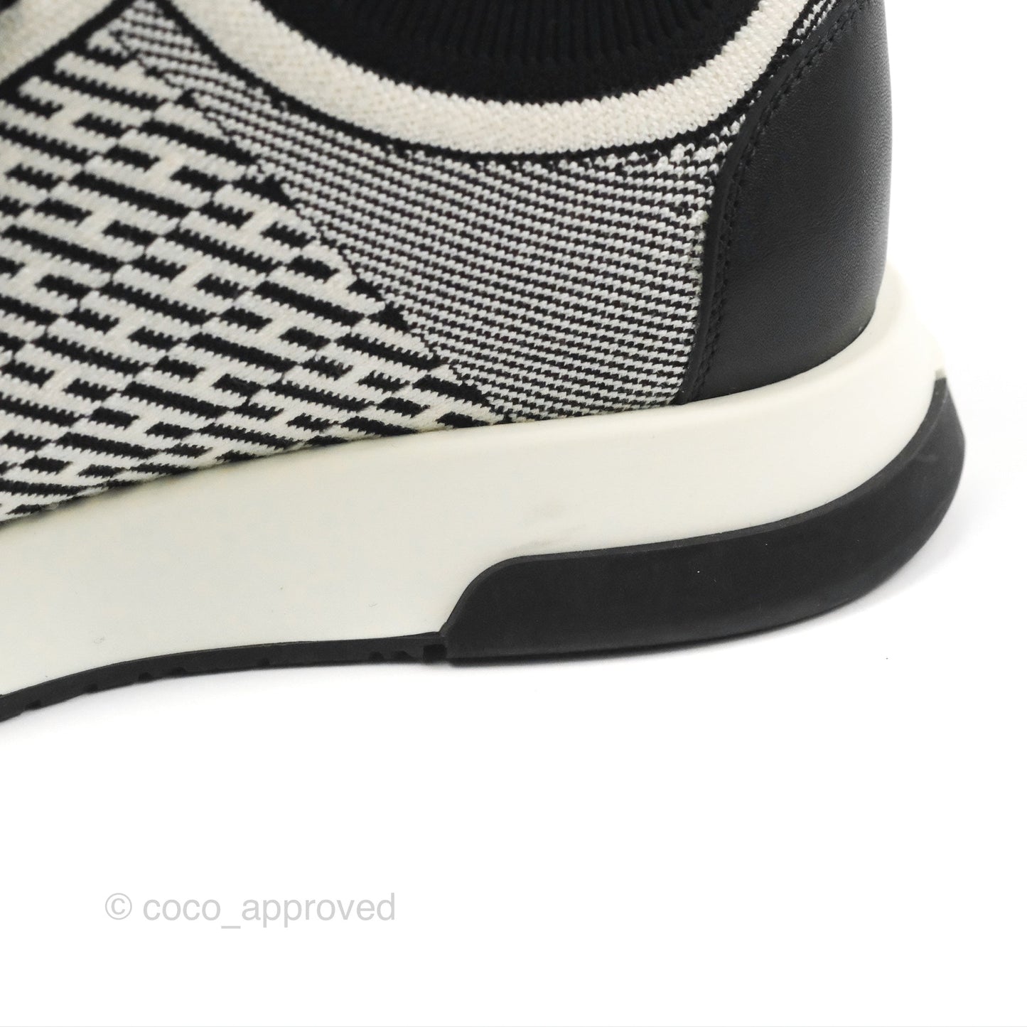 Hermès Addict Sneaker Knit/ Suede Black Size 37.5
