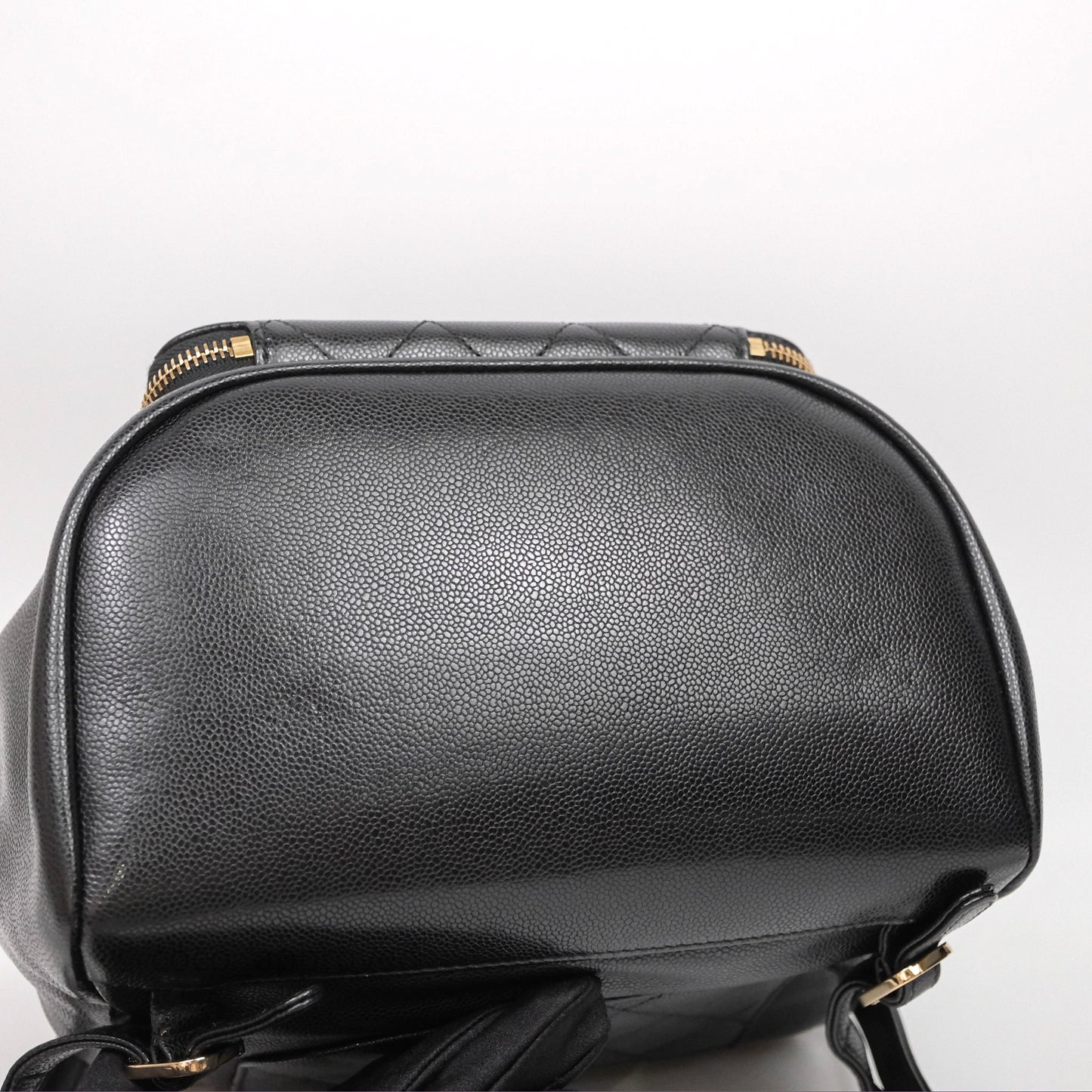 Chanel Quilted Business Affinity Backpack Black Caviar Gold Hardware