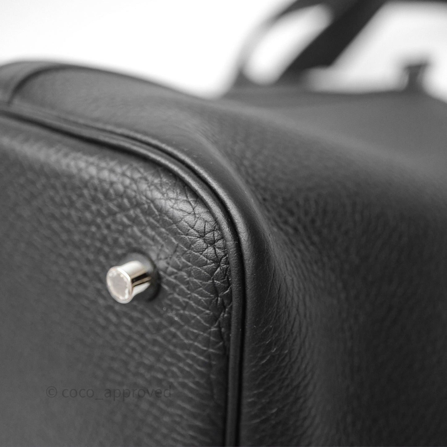 Hermès Picotin 22 Black Noir 89 Clemence Palladium Hardware