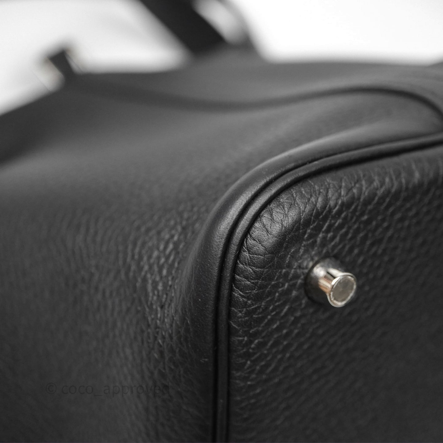 Hermès Picotin 22 Black Noir 89 Clemence Palladium Hardware