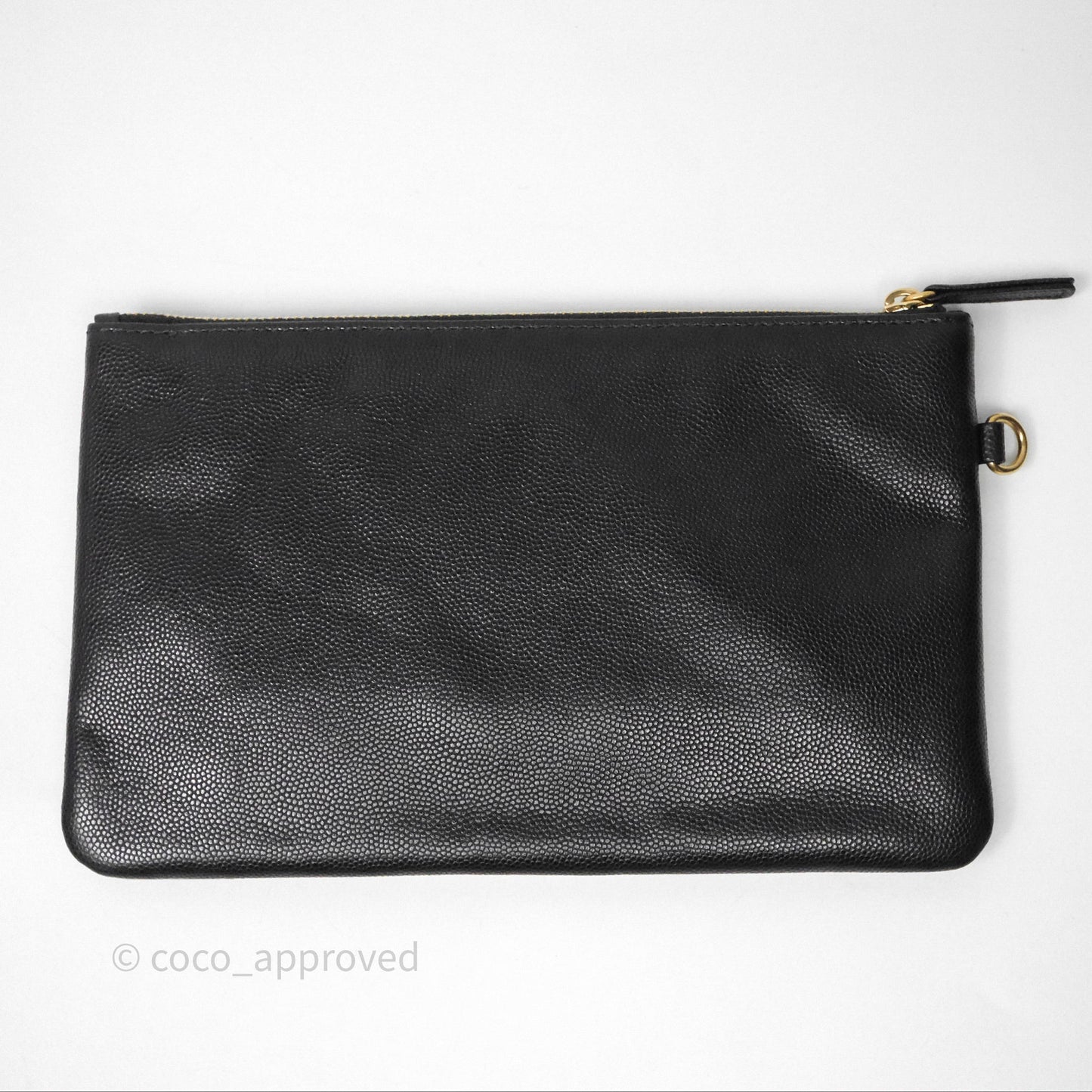 Chanel 22 Small Black Shiny Caviar Aged Gold Hardware