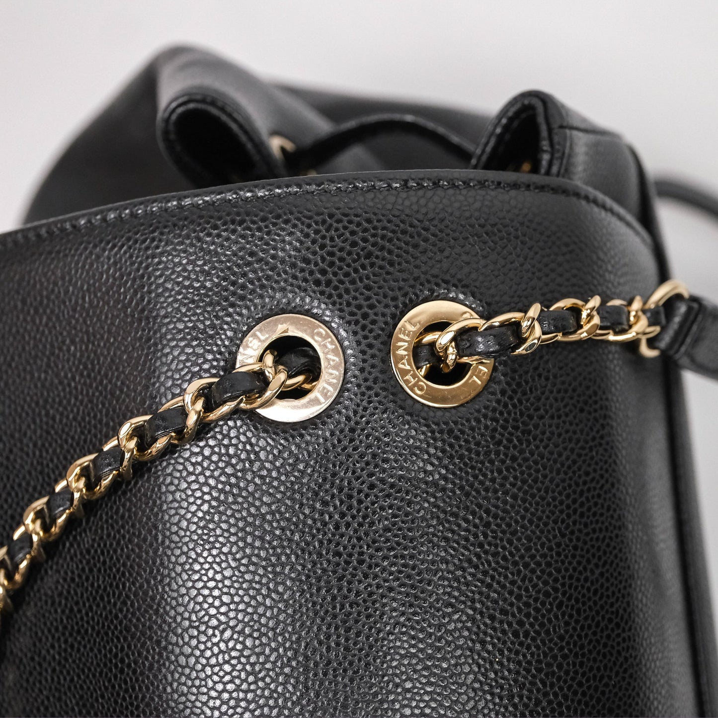 Chanel Quilted Business Affinity Backpack Black Caviar Gold Hardware