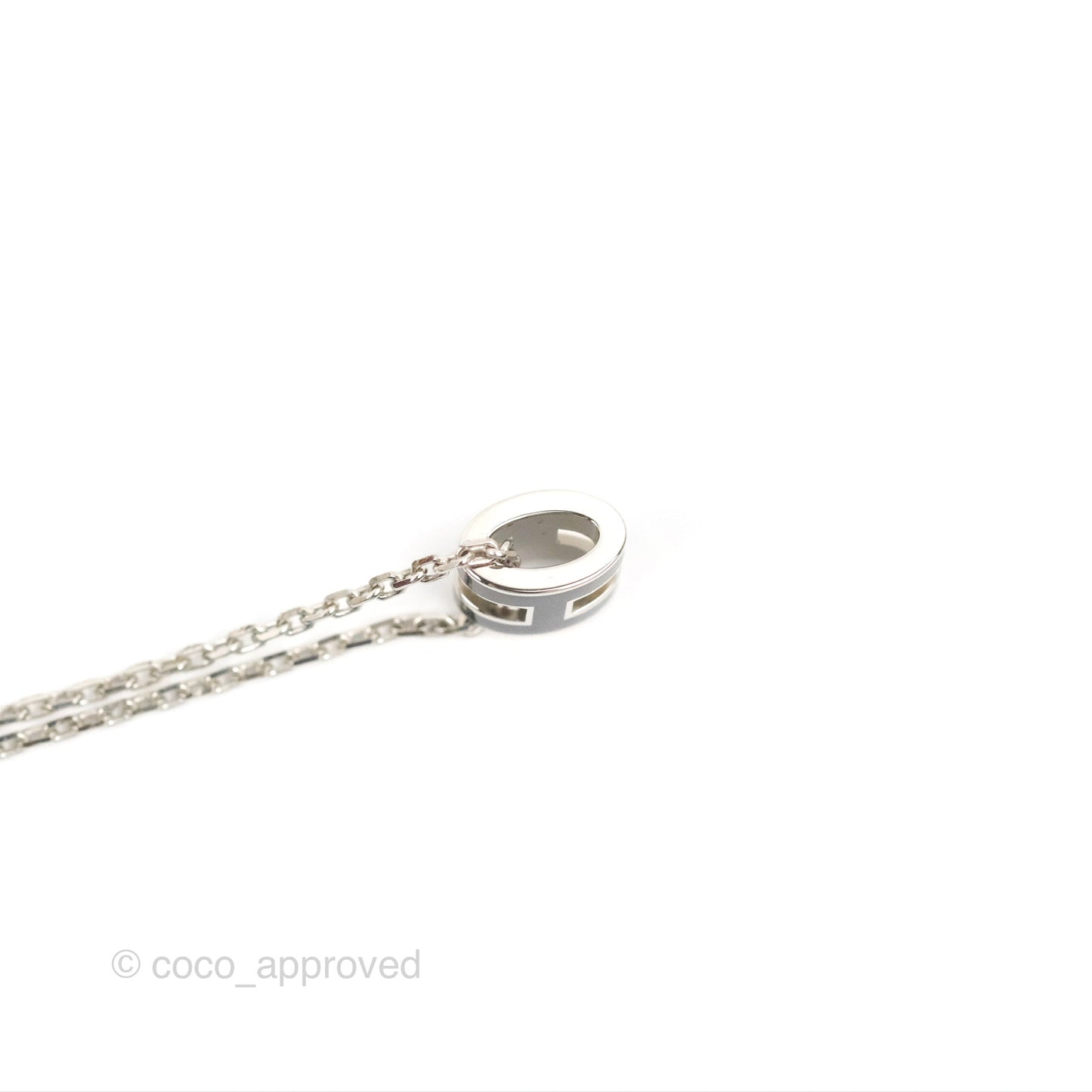 Hermès Mini Pop H Pendant Necklace Black Palladium Hardware
