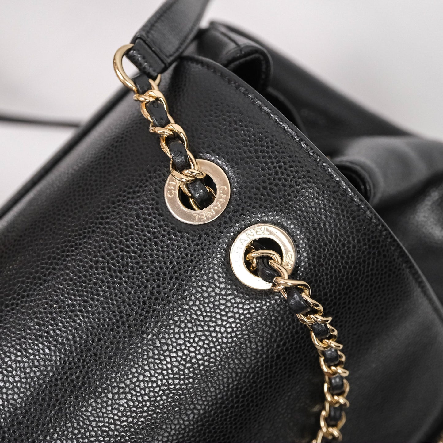Chanel Quilted Business Affinity Backpack Black Caviar Gold Hardware
