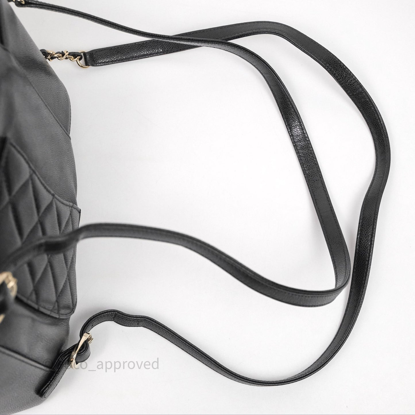 Chanel Quilted Business Affinity Backpack Black Caviar Gold Hardware