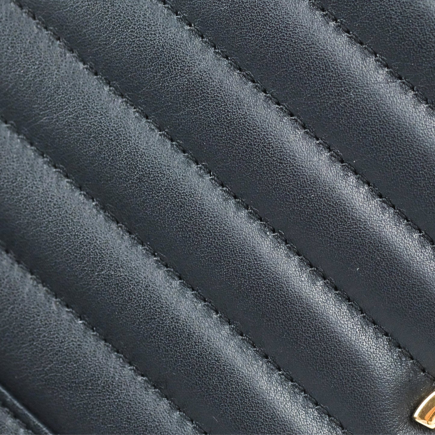 Chanel Medium Statement Chevron Flap Bag Navy Calfskin Gold Hardware