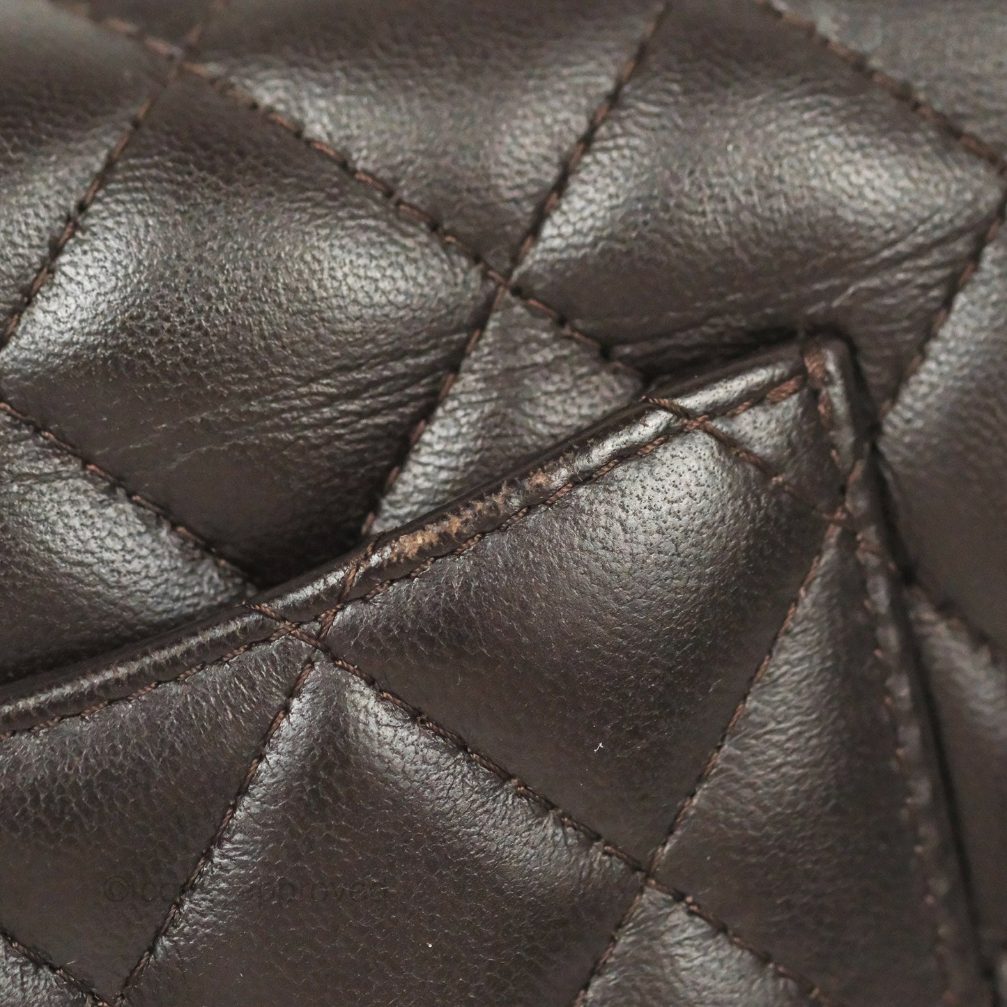 Chanel Quilted Mini Rectangular Flap Chocolate Brown Lambskin Gold Hardware