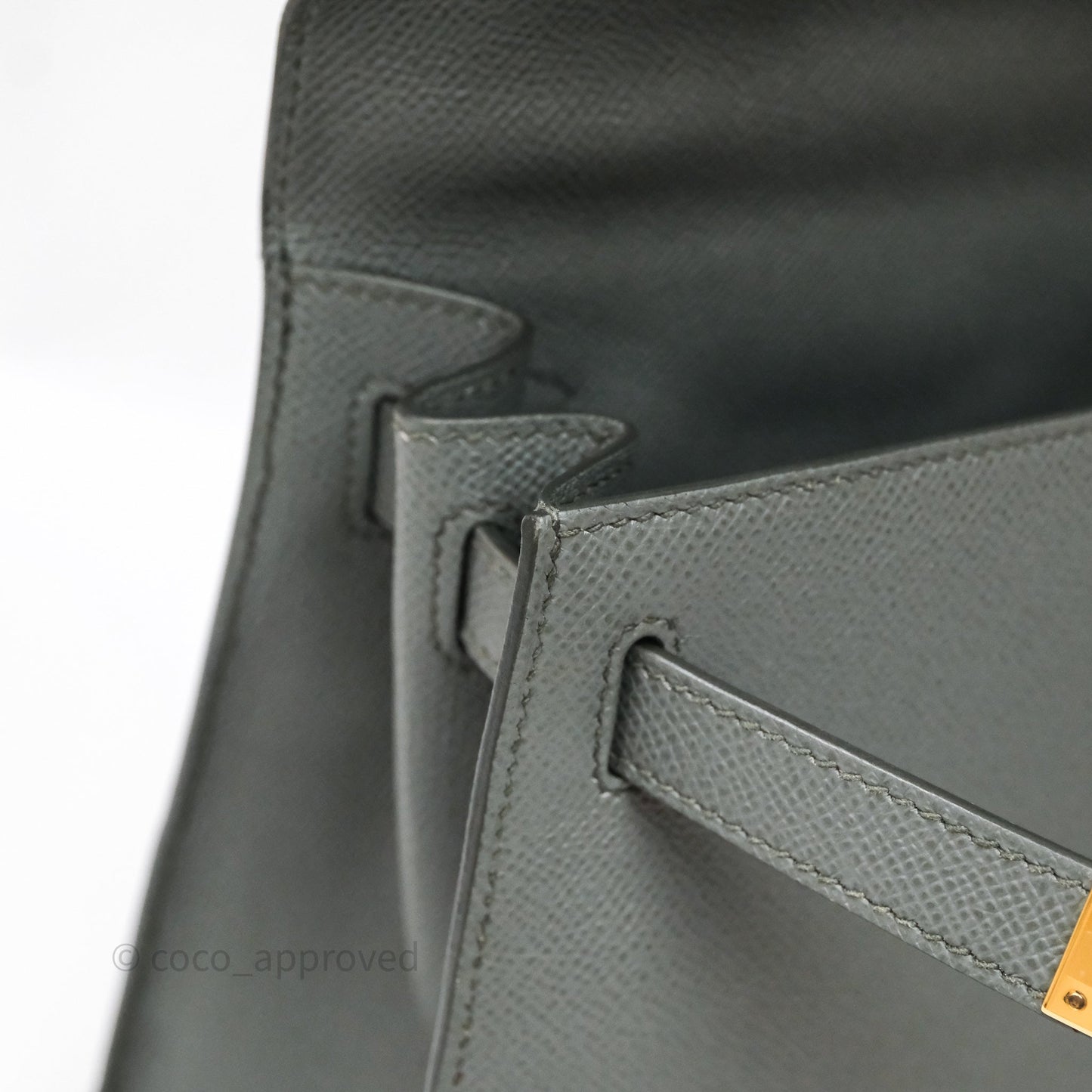 Hermès Kelly 28 Sellier Vert Amanda 63 Epsom Gold Hardware