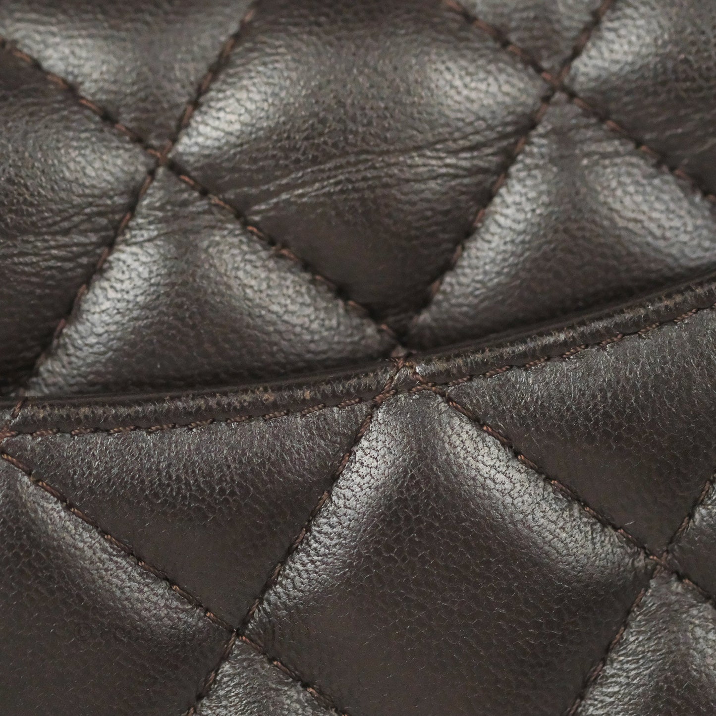 Chanel Quilted Mini Rectangular Flap Chocolate Brown Lambskin Gold Hardware