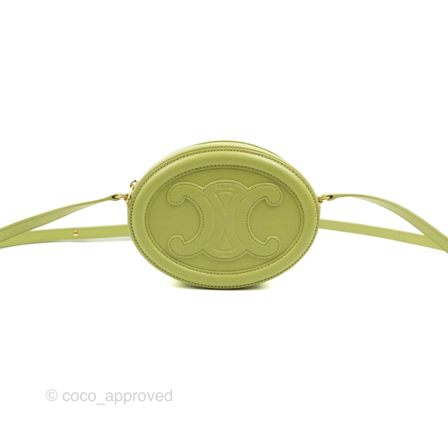 Celine Oval Bag Cuir Triomphe Green Calfskin