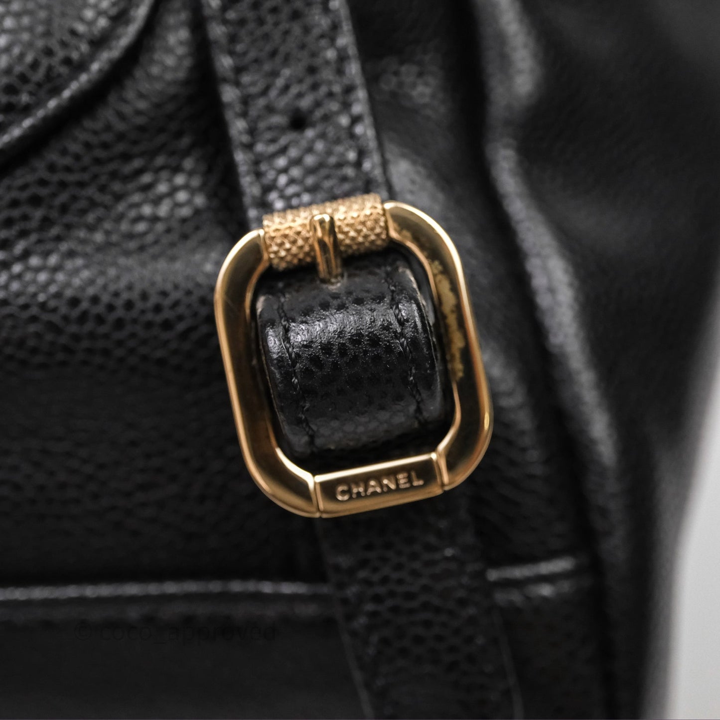 Chanel Quilted Business Affinity Backpack Black Caviar Gold Hardware