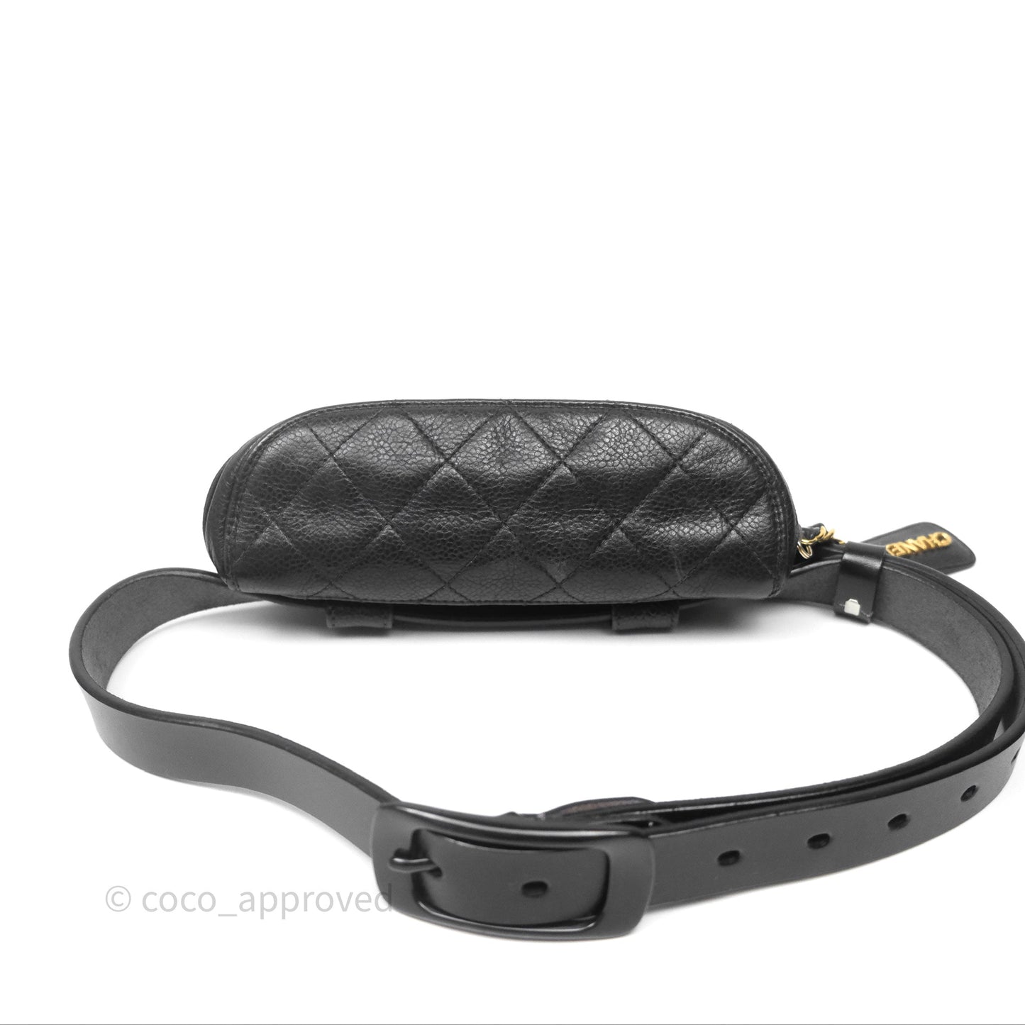 Chanel Vintage Belt Bag Black Caviar 24K Gold Hardware