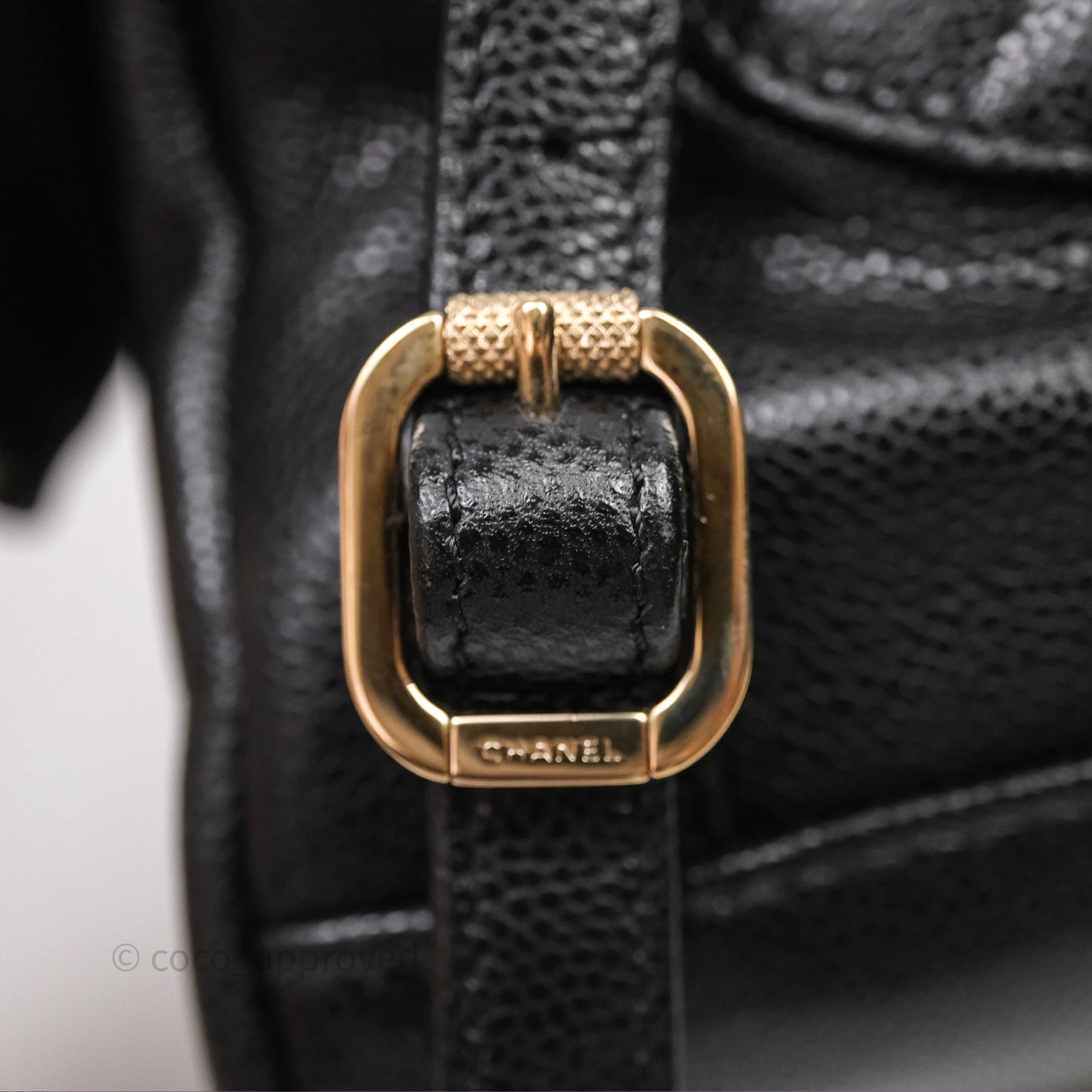 Chanel Quilted Business Affinity Backpack Black Caviar Gold Hardware