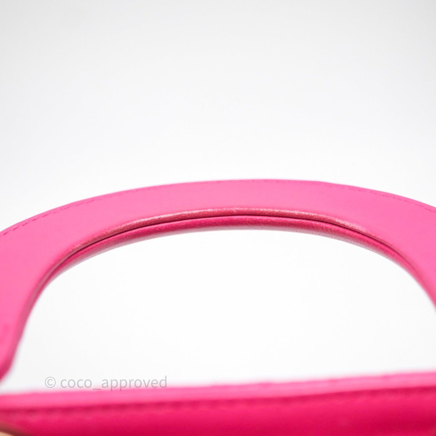 Christian Dior Mini Lady Dior Hot Pink Patent Gold Hardware