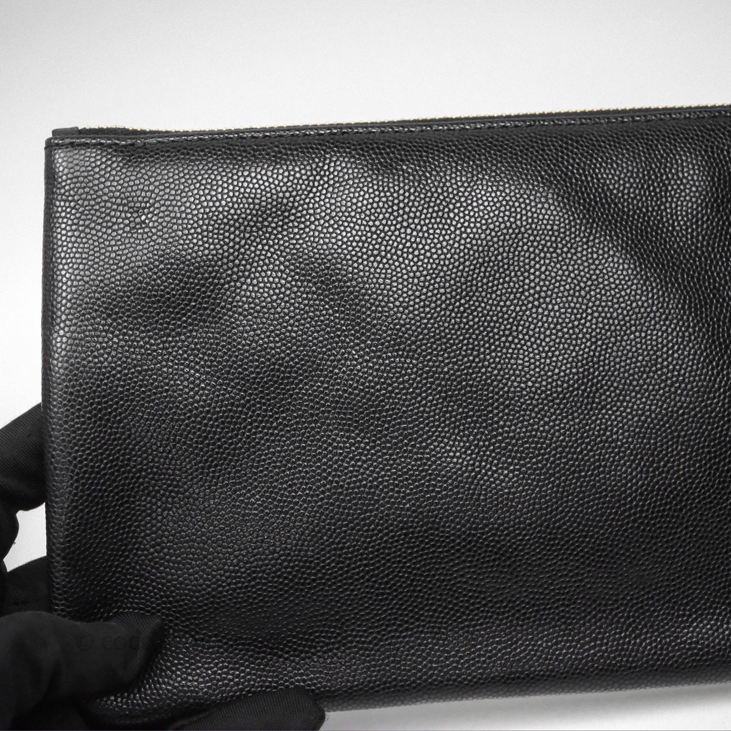 Chanel 22 Small Black Shiny Caviar Aged Gold Hardware
